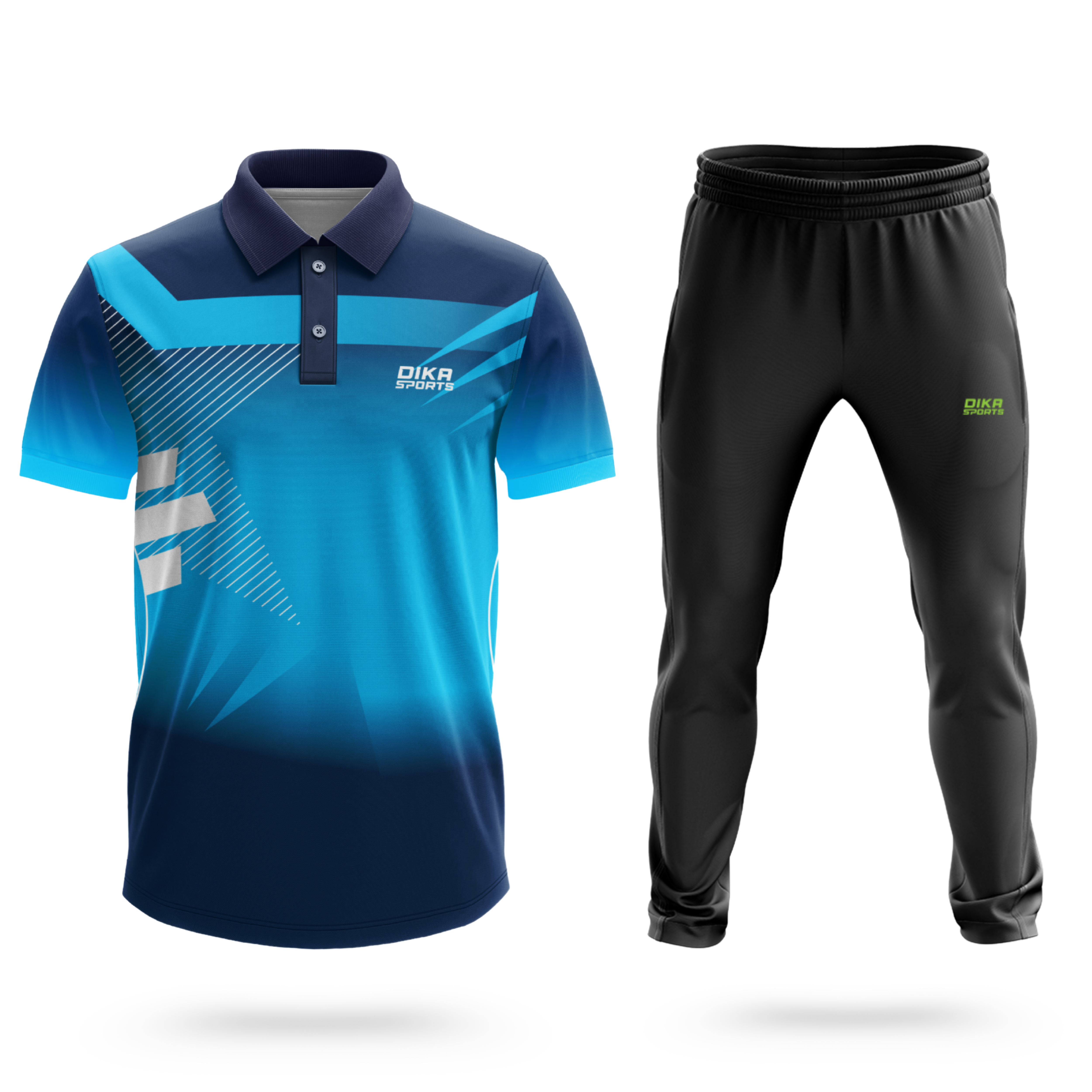 Dika Sports Personalized sportswear Cricket t-shirt with name india t20 jersey 2024 kidsblack t shirt trackpant for men - Pack of 2