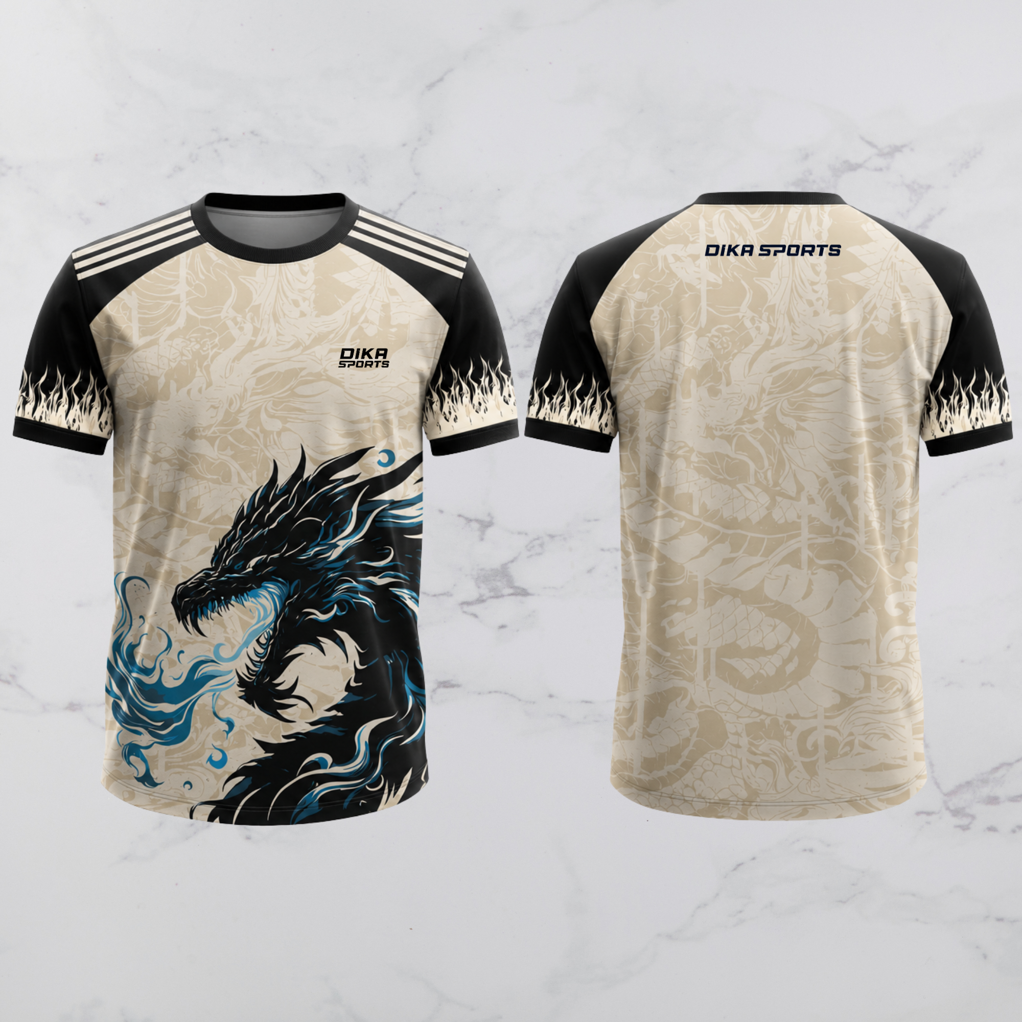 Dika Sports Athletic Round Neck Cricket T-Shirt | Premium Short Sleeve Cricket Wear Online