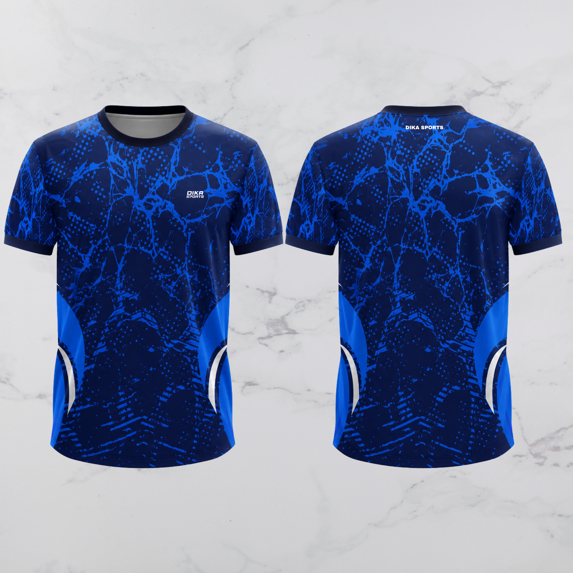 DIKA SPORTS Cricket Jersey for Men Round Neck Sports Shirts for Men | Team Cricket Jersey | Breathable Sports T-Shirt