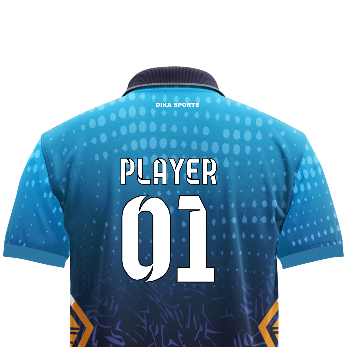 Dika Sports Cricket Jersey for Men | Collar Neck Personalized Jersey | Name and Number Jersey | Moisture Wicking Quick-Dry Sports T-Shirt