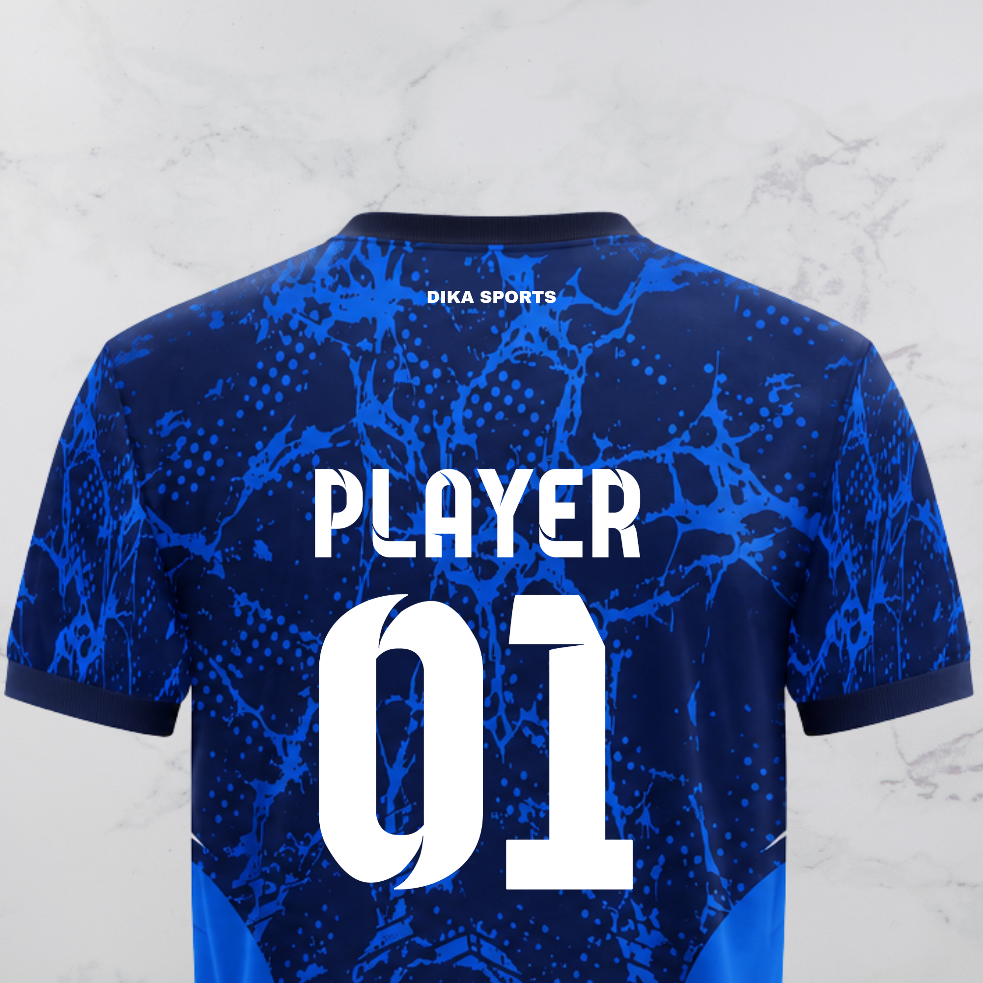 DIKA SPORTS Personalized Cricket T-Shirt | Round Neck Custom Cricket Jersey with Name | Team Jersey for Practice & Training
