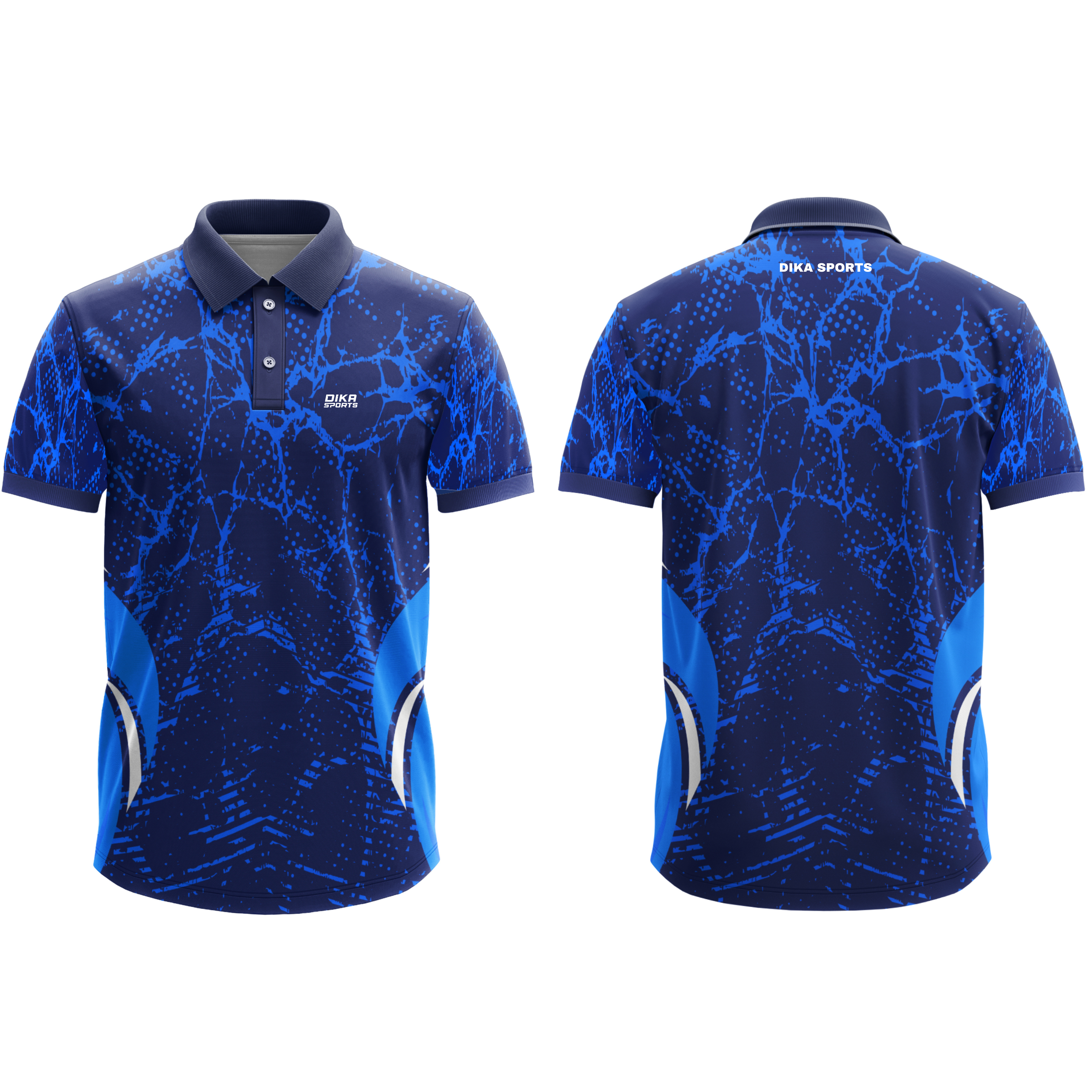 DIKA SPORTS Short Sleeve Cricket T-Shirt, Quick Dry Breathable Cricket Jersey for Practice, Training and Matches