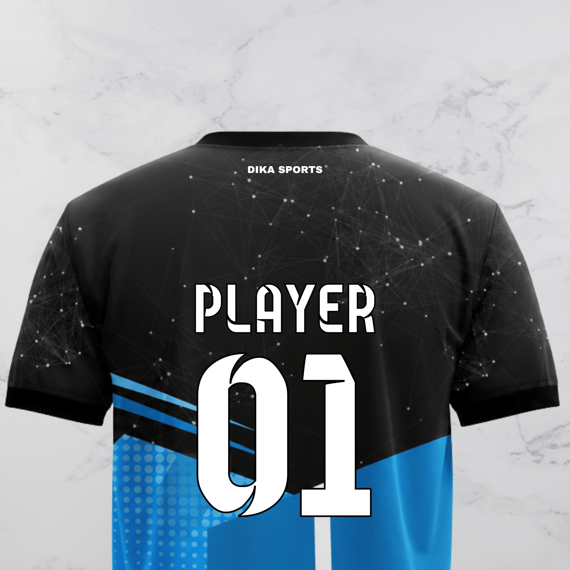 Dika Sports Custom Team Jersey | Round Neck Cricket Jersey with Personalized Name