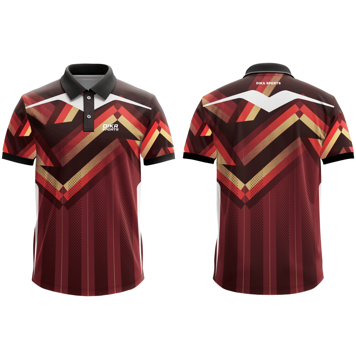 DIKA SPORTS Modern Cricket Jersey with Collar for Men – Regular Fit Style Sports T-Shirt for Training and match days