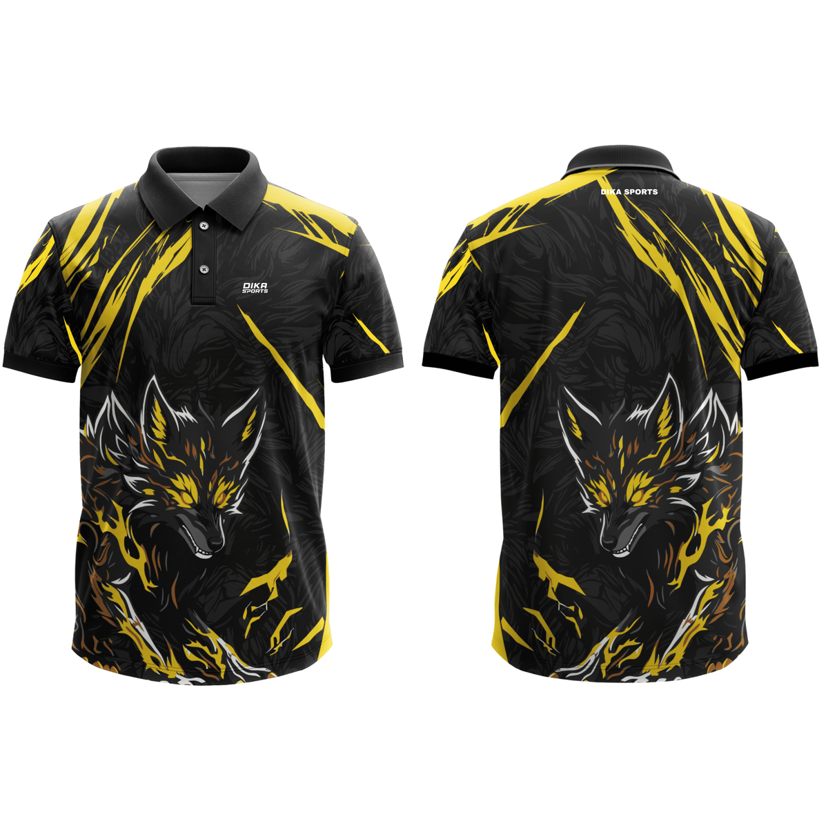 Cricket Polo Jersey for Men Without Name Brilliant Look – Sports Training Wear by Dika Sports