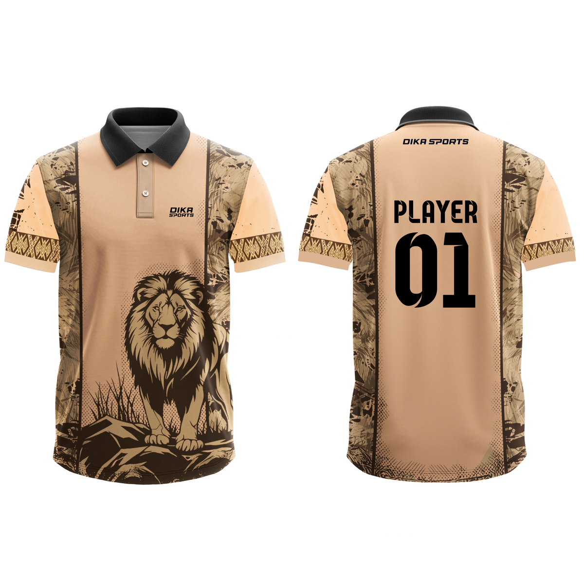 Dika Sports Men's Cricket Jersey with Name Number | Custom Team Cricket Jersey | Personalized Breathable Sportswear