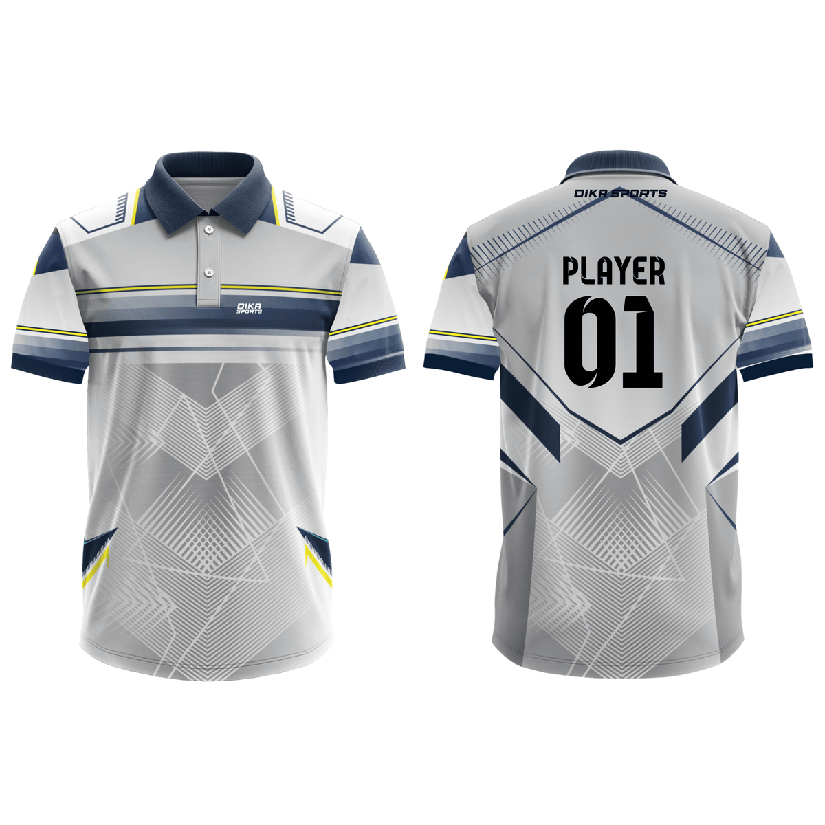 Stylish Cricket Polo Jersey for Men with Collar and Custom Team Printing
