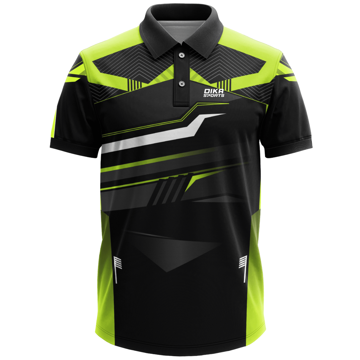 DIKA SPORTS Short Sleeve Collar Neck Cricket Jersey for Men – Lightweight Ready Made Match Wear