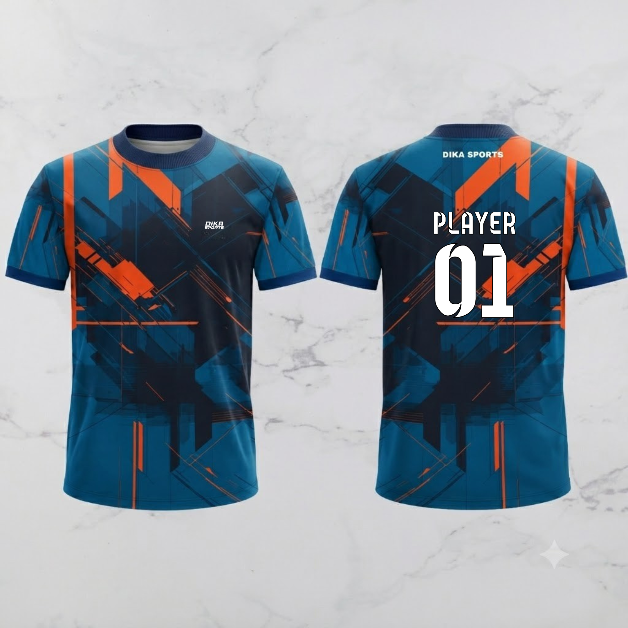 DIKA SPORTS Cricket T-Shirt Set | Custom Round Neck Team Jersey | Personalized Cricket T-Shirts