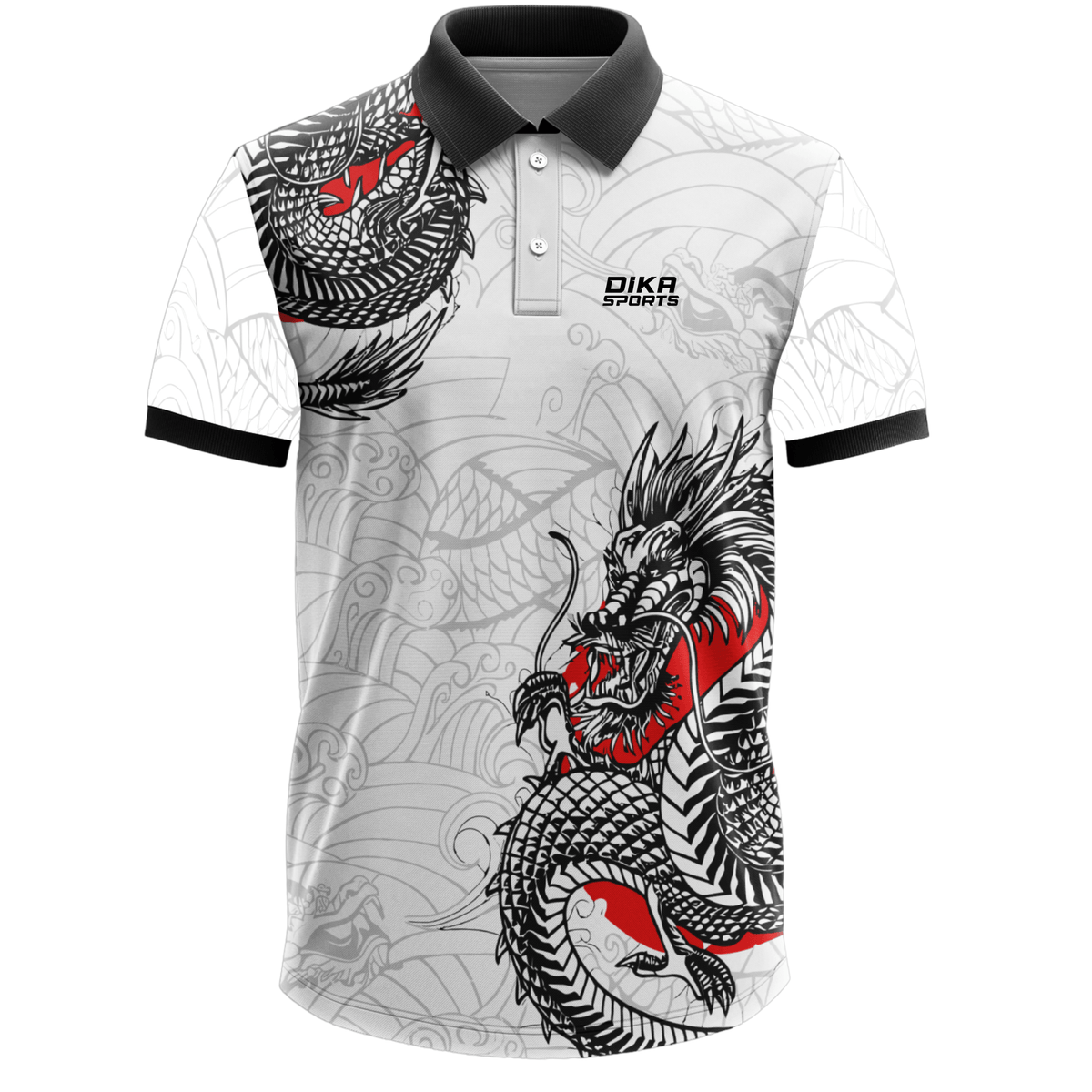 Cricket Fan Collar Neck Jersey for Men – Ready Made Printed Sportswear T-Shirt White Printed Jersey