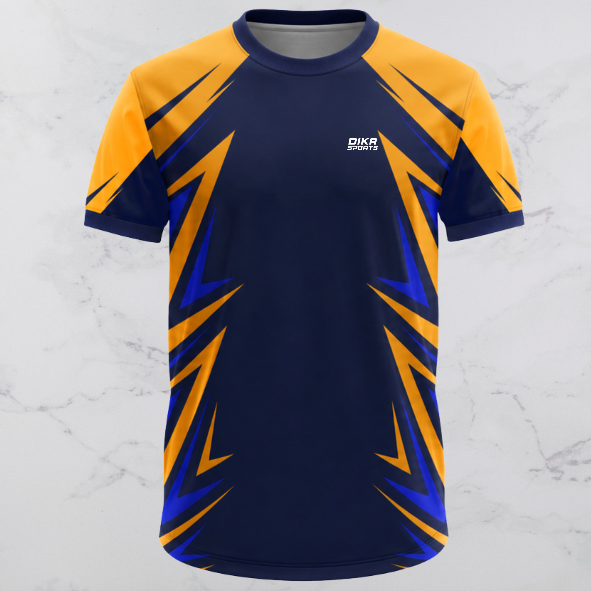 DIKA SPORTS Custom Name & Logo Cricket Jersey | Breathable Round Neck Cricket T-Shirt | Personalized Team Sports Wear