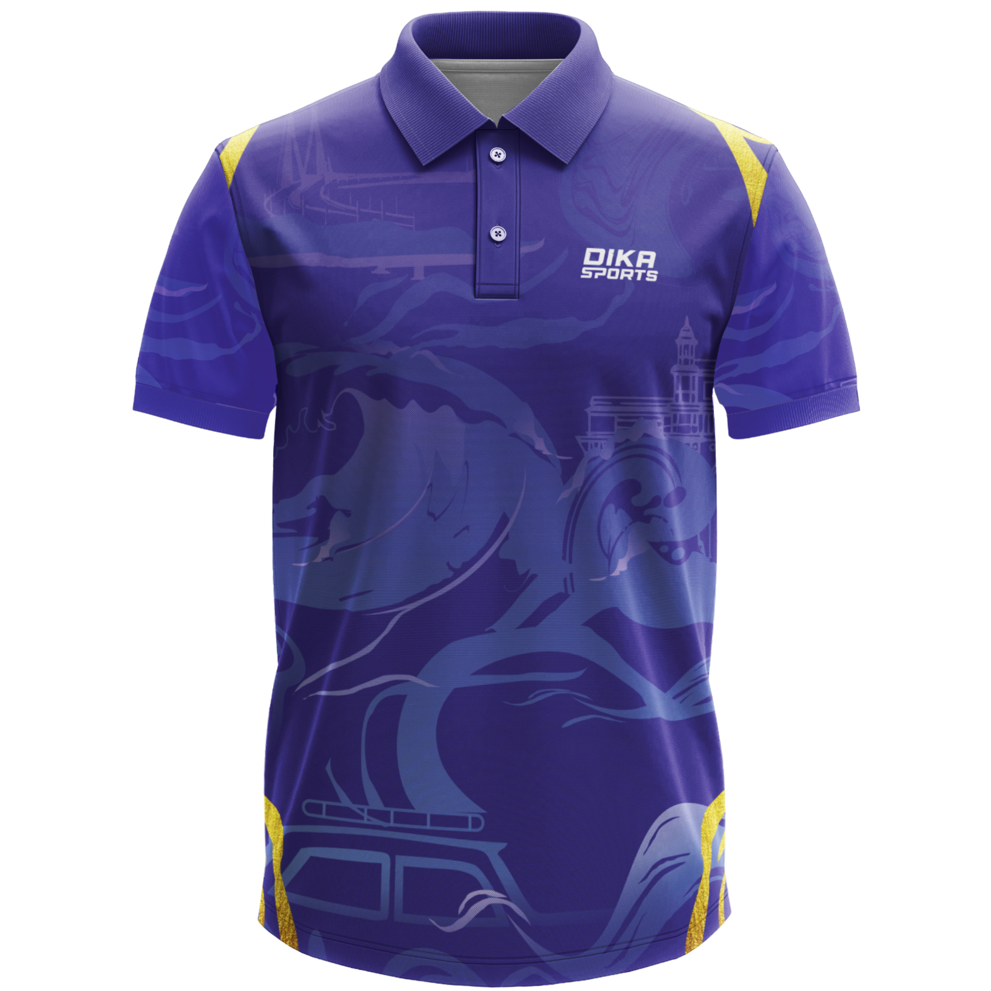 Dika Sports Yellow Sports T Shirt for Men | Cricket Jersey Style | Comfortable Outdoor Wear | 2 Year to 5XL Sizes Available