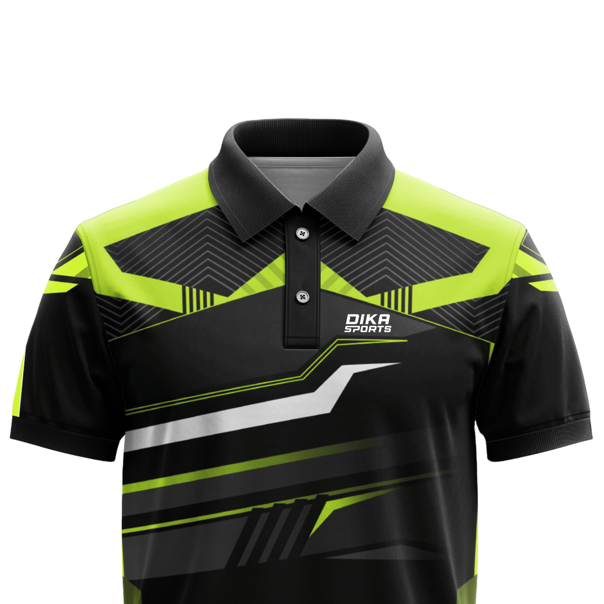 DIKA SPORTS Short Sleeve Collar Neck Cricket Jersey for Men – Lightweight Ready Made Match Wear