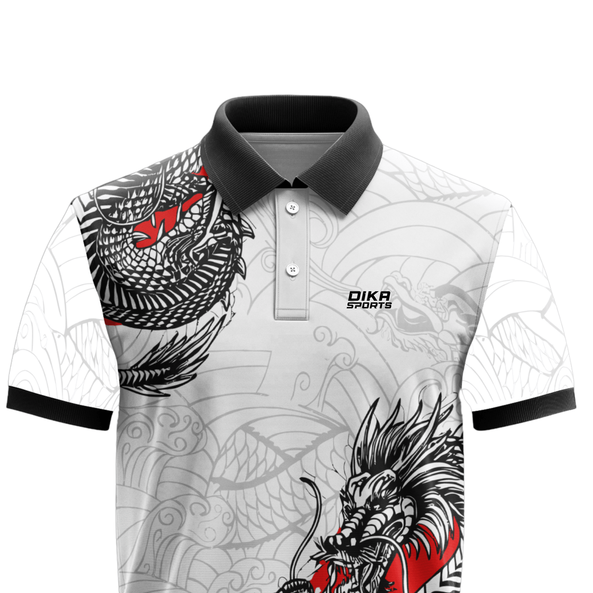 Cricket Fan Collar Neck Jersey for Men – Ready Made Printed Sportswear T-Shirt White Printed Jersey