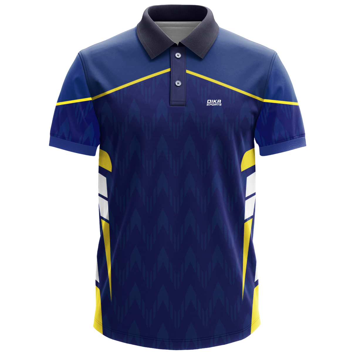 Dika Sports Cricket Jersey Large Size | Collar Neck Cricket Jersey for Men | Custom Cricket T-Shirt | Breathable Stretchable Sports Wear