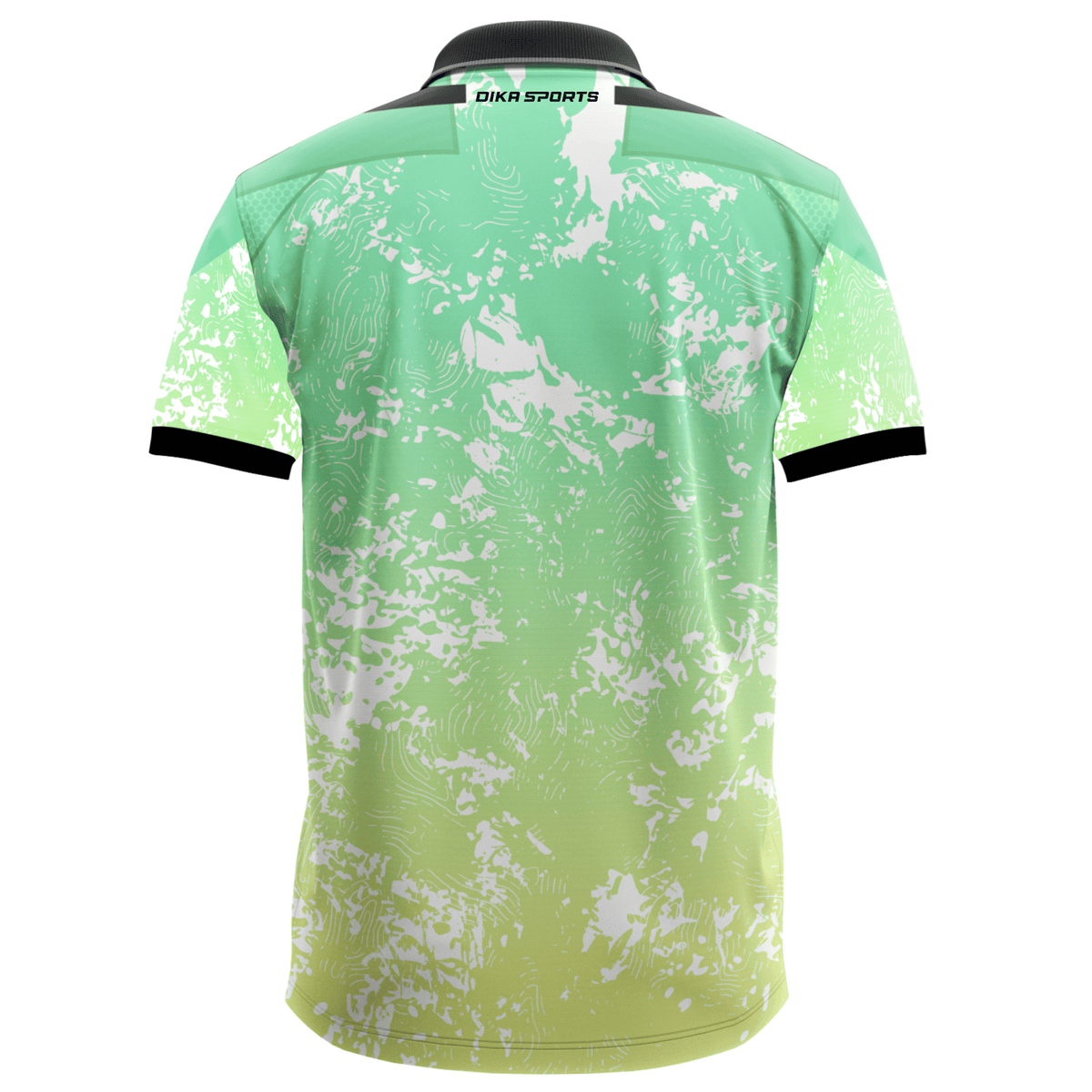DIKA SPORTS Premium Printed Cricket Polo Jersey – Men's No Name Sports T-Shirt Attaractive Sportswear