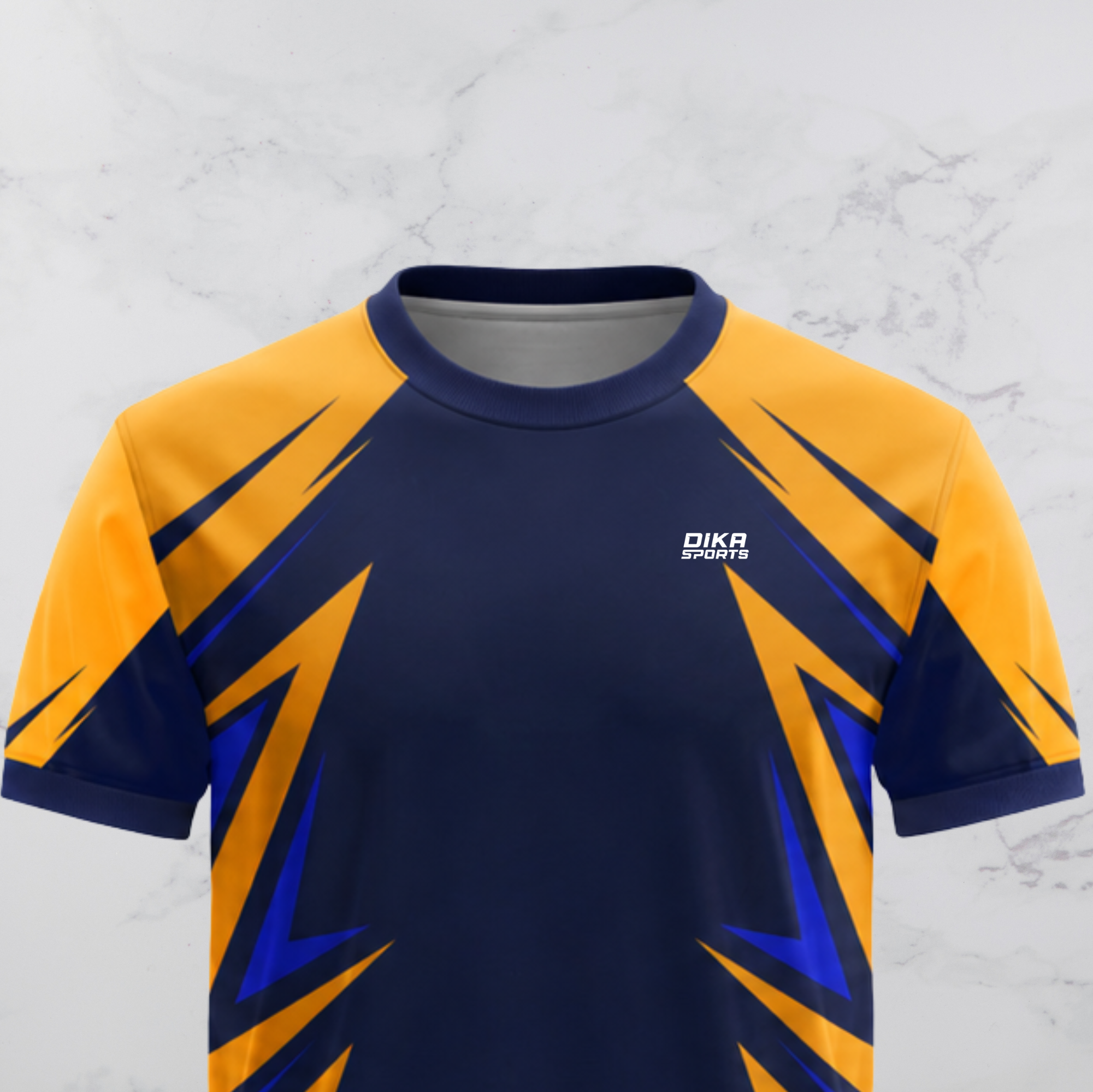 DIKA SPORTS Custom Name & Logo Cricket Jersey | Breathable Round Neck Cricket T-Shirt | Personalized Team Sports Wear