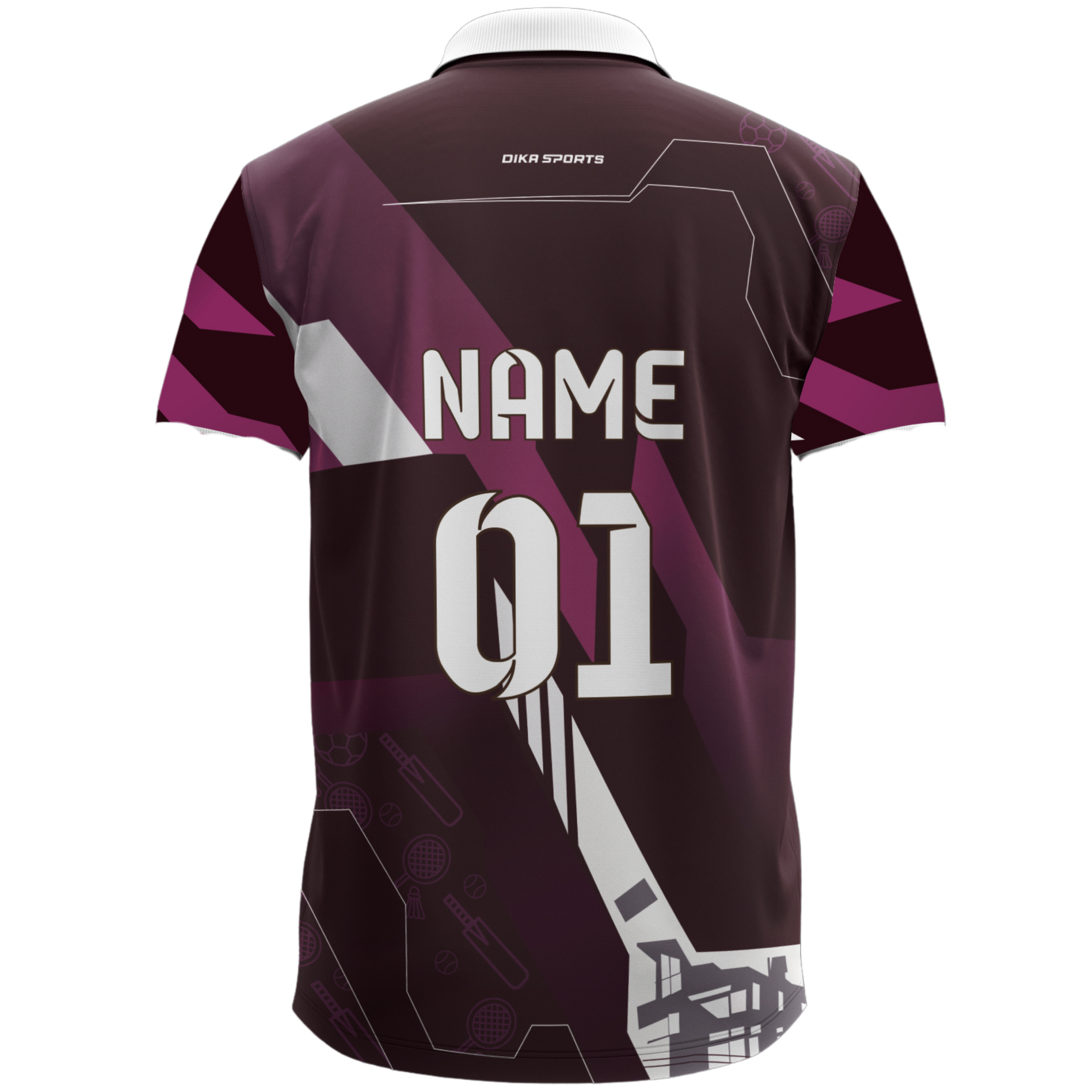 Dika Sports Personalized jersey Cricket t-shirt short sleeve cricket white jerseyblack half shirt for men cricket trackpant - Pack of 2