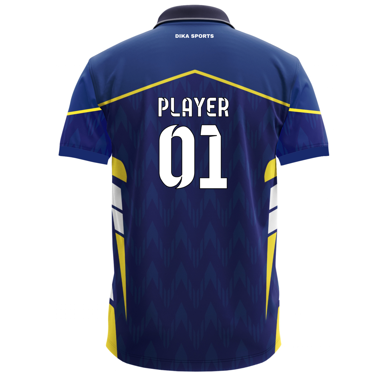 Dika Sports Cricket Jersey Large Size | Collar Neck Cricket Jersey for Men | Custom Cricket T-Shirt | Breathable Stretchable Sports Wear