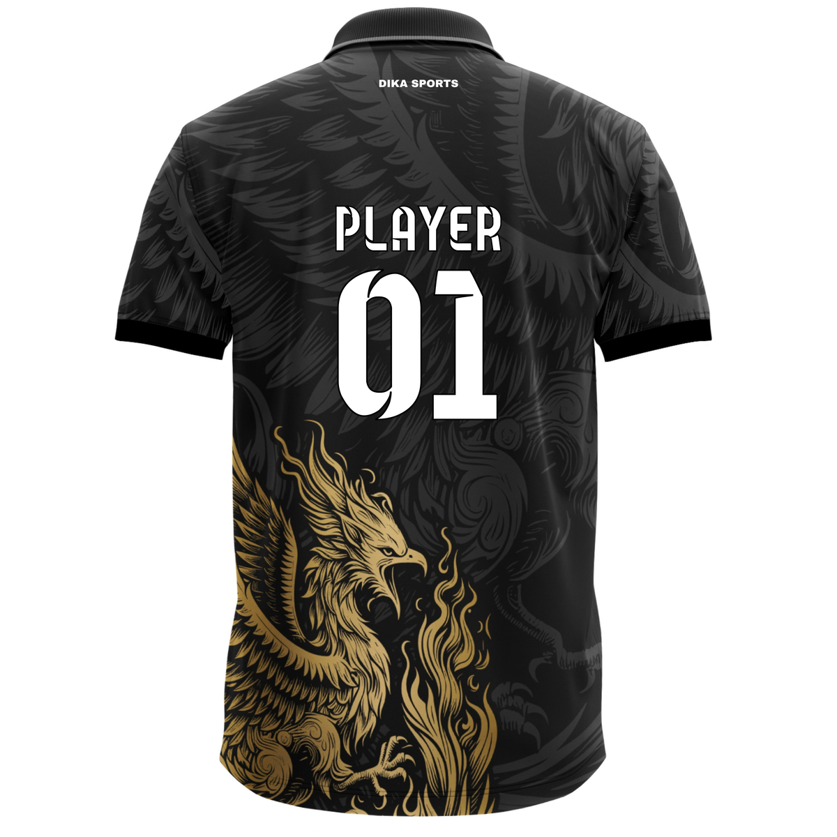 Dika Sports Kids Cricket Jersey | Custom Cricket Jersey | Cricket T-Shirt for Kids | Cricket Jersey with Collar | Quick Dry