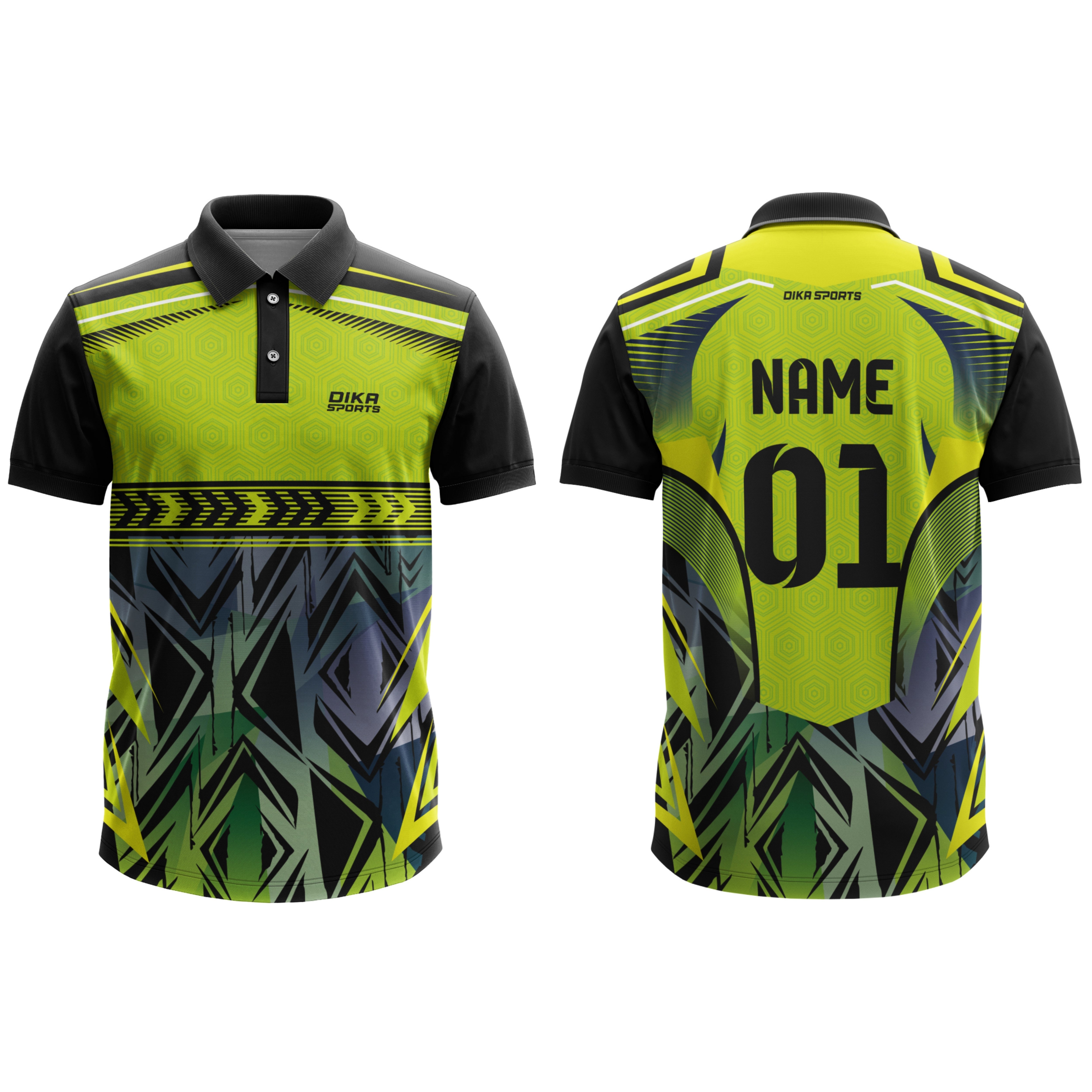 Cricket Customised Name Jersey Tshirt Neon Green