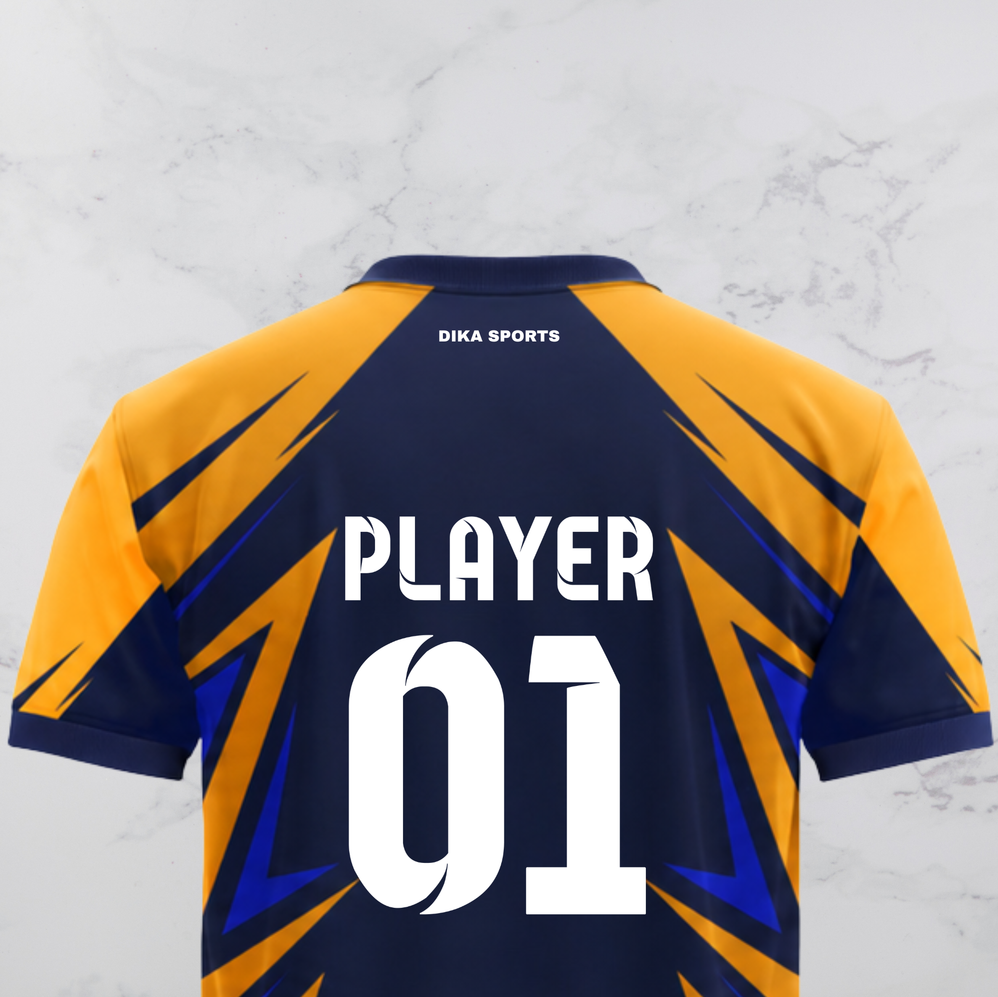 DIKA SPORTS Custom Name & Logo Cricket Jersey | Breathable Round Neck Cricket T-Shirt | Personalized Team Sports Wear