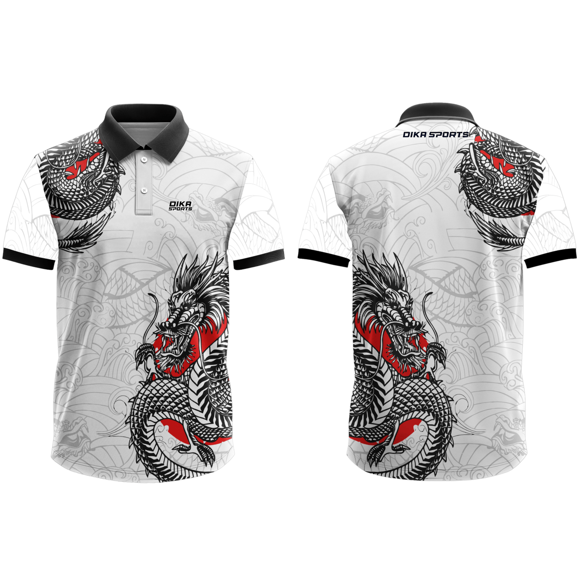 Cricket Fan Collar Neck Jersey for Men – Ready Made Printed Sportswear T-Shirt White Printed Jersey