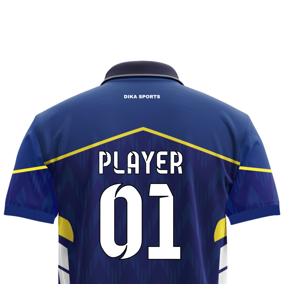 Dika Sports Cricket Jersey Large Size | Collar Neck Cricket Jersey for Men | Custom Cricket T-Shirt | Breathable Stretchable Sports Wear