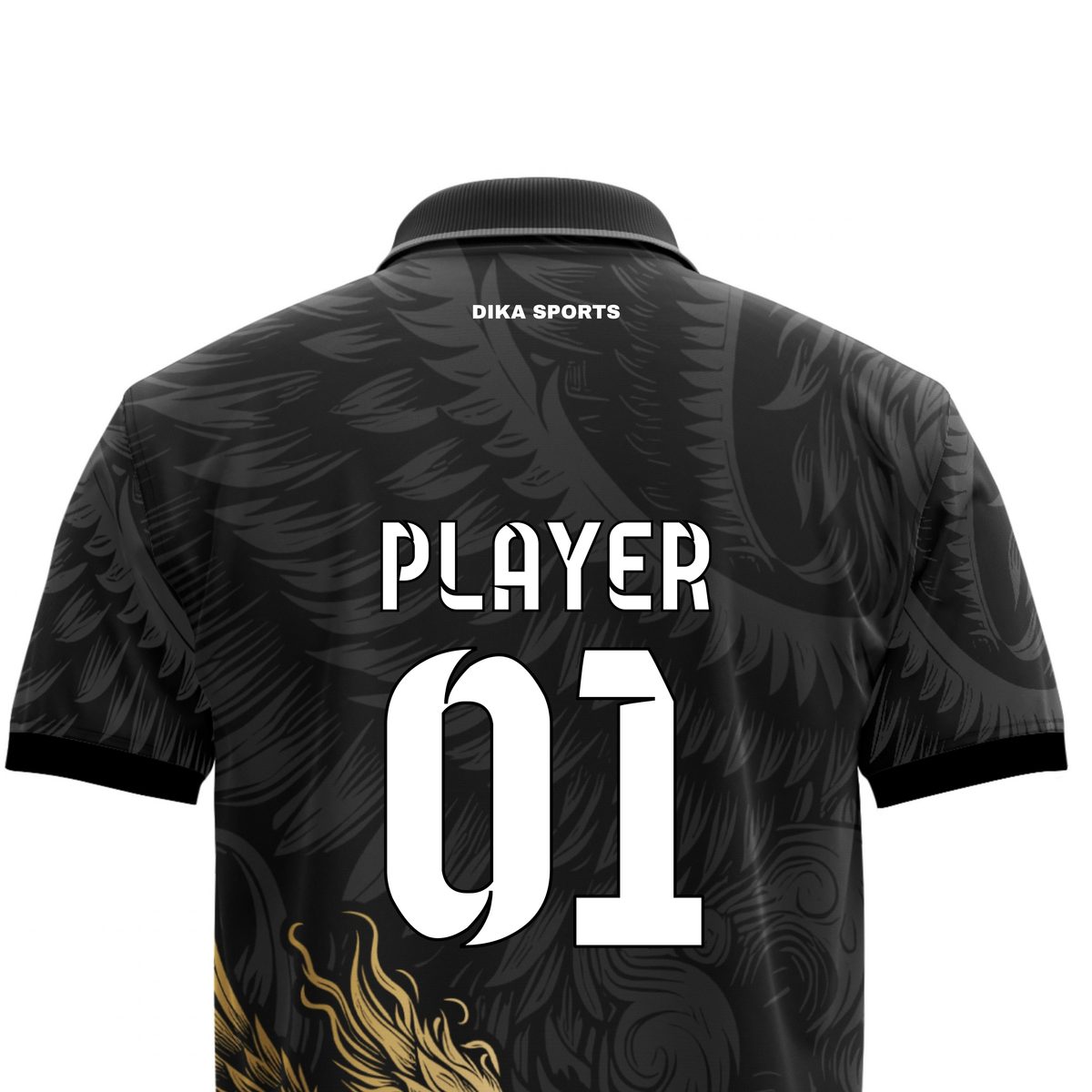 Dika Sports Kids Cricket Jersey | Custom Cricket Jersey | Cricket T-Shirt for Kids | Cricket Jersey with Collar | Quick Dry