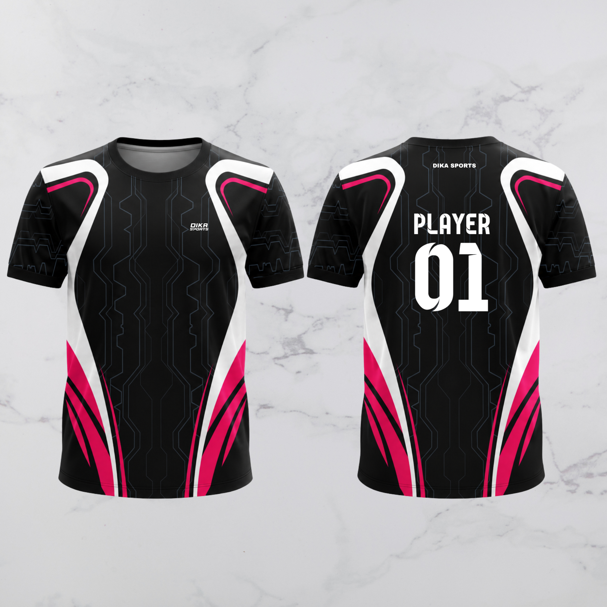 DIKA SPORTS Custom Round Neck Cricket T-Shirt | Personalized Cricket Jersey for Teams, Clubs & Fans