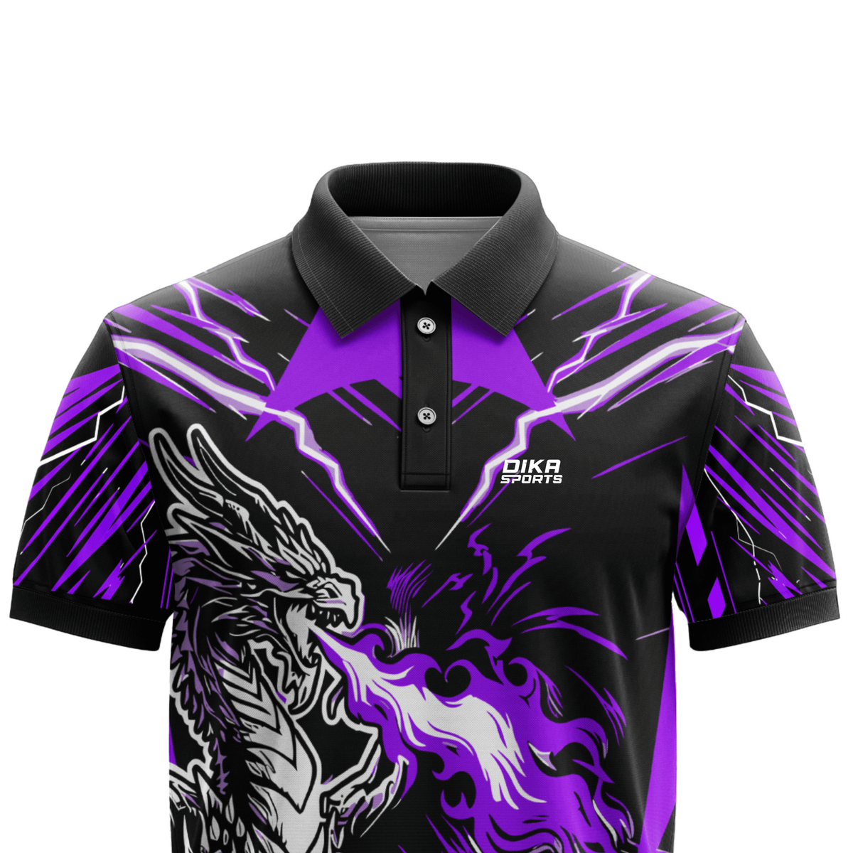 DIKA SPORTS Ready-to-Wear Cricket Jersey for Men – Breathable No-Name Sportswear with Attaractive Print for Cricket Players