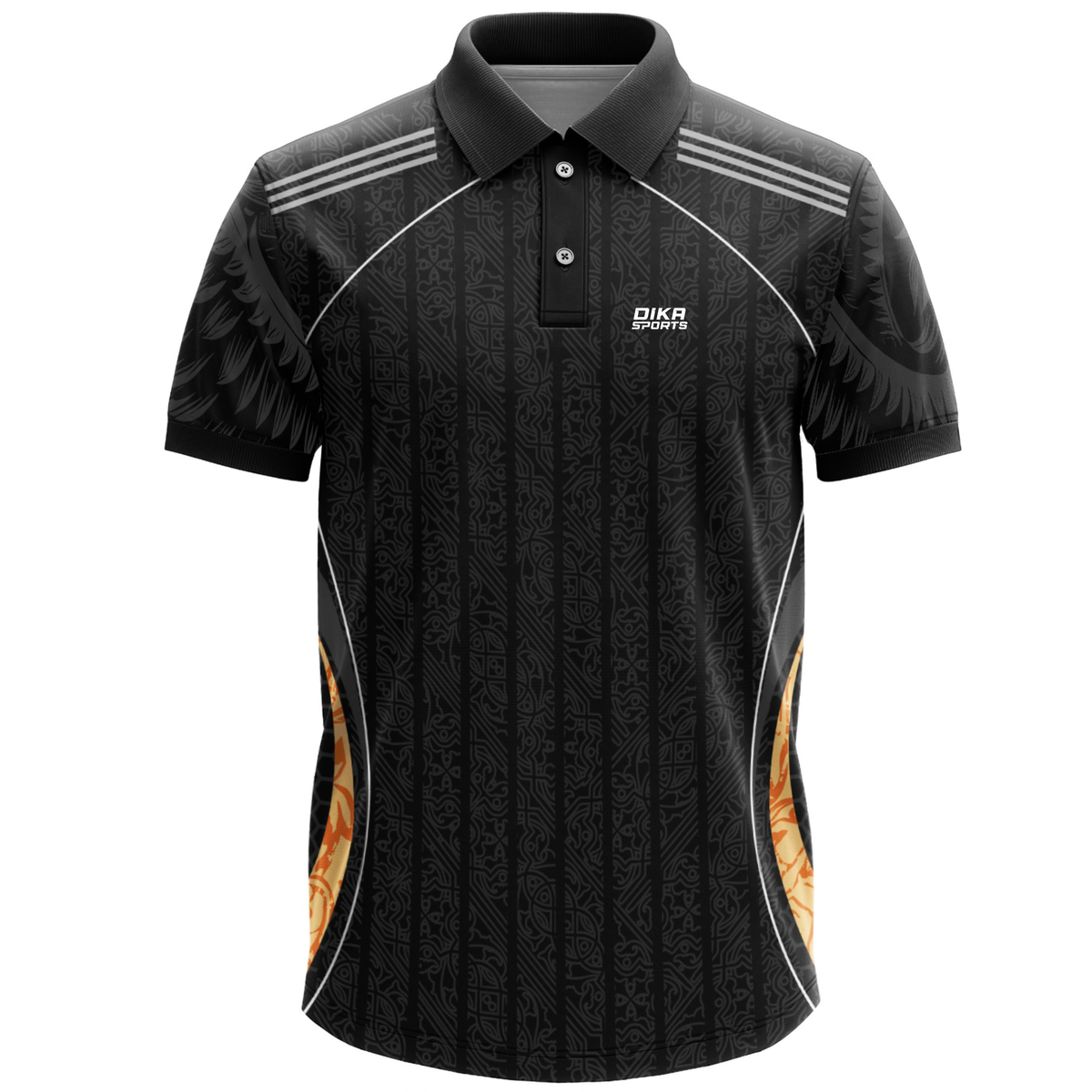 Dika Sports Cricket Jersey Large Size | Custom Team Jersey | Men's Cricket T-Shirt with Collar | Moisture Wicking Sportswear