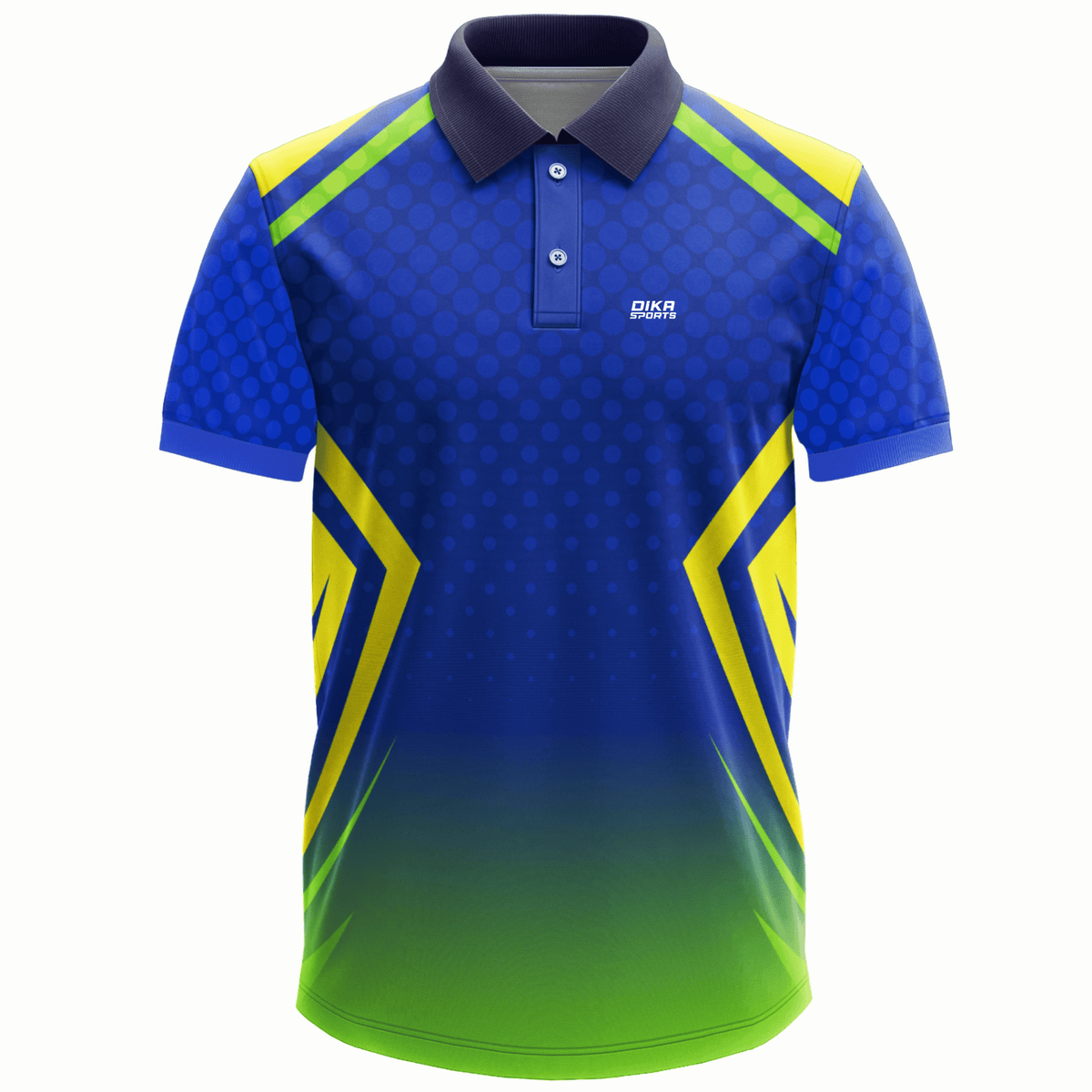 Dika Sports Custom Cricket T-Shirt for Adults | Collar Neck Cricket Jersey | Cricket Jersey with Name | Quick-Dry Breathable Sports Shirt