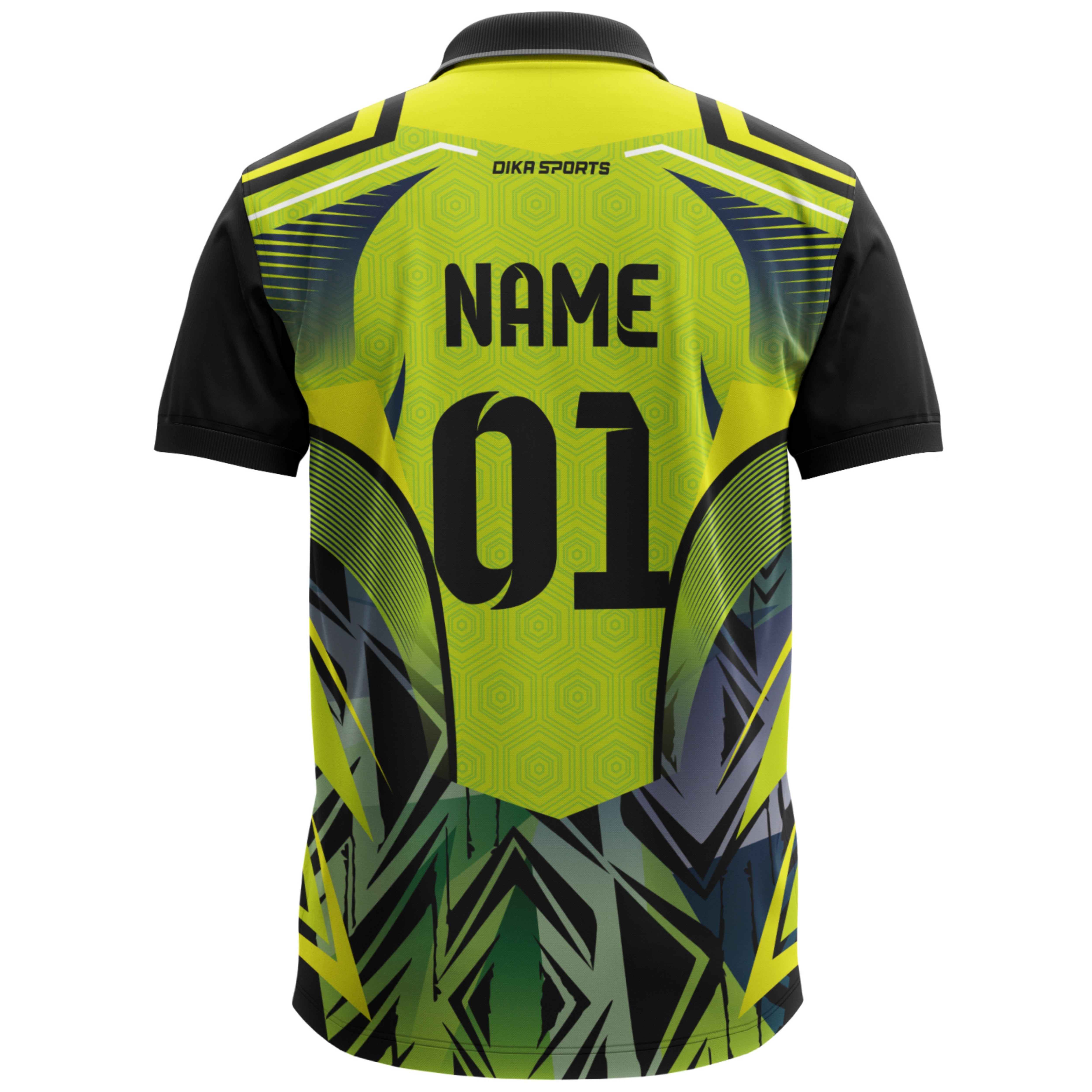 Cricket Customised Name Jersey Tshirt Neon Green
