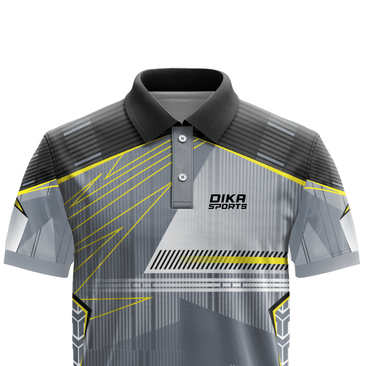 DIKA SPORTS Custom Fan Cricket Jersey with Collar Neck, Name Printing and Personalized Team Name & Number with attaractive print