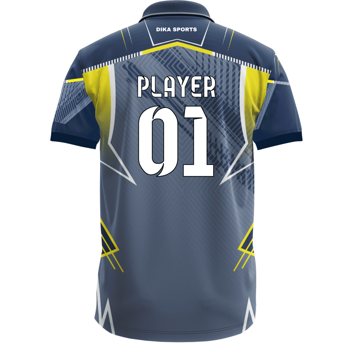 Dika Sports Large Size Cricket Jersey for Men with Custom Name Printing and Vibrant Look