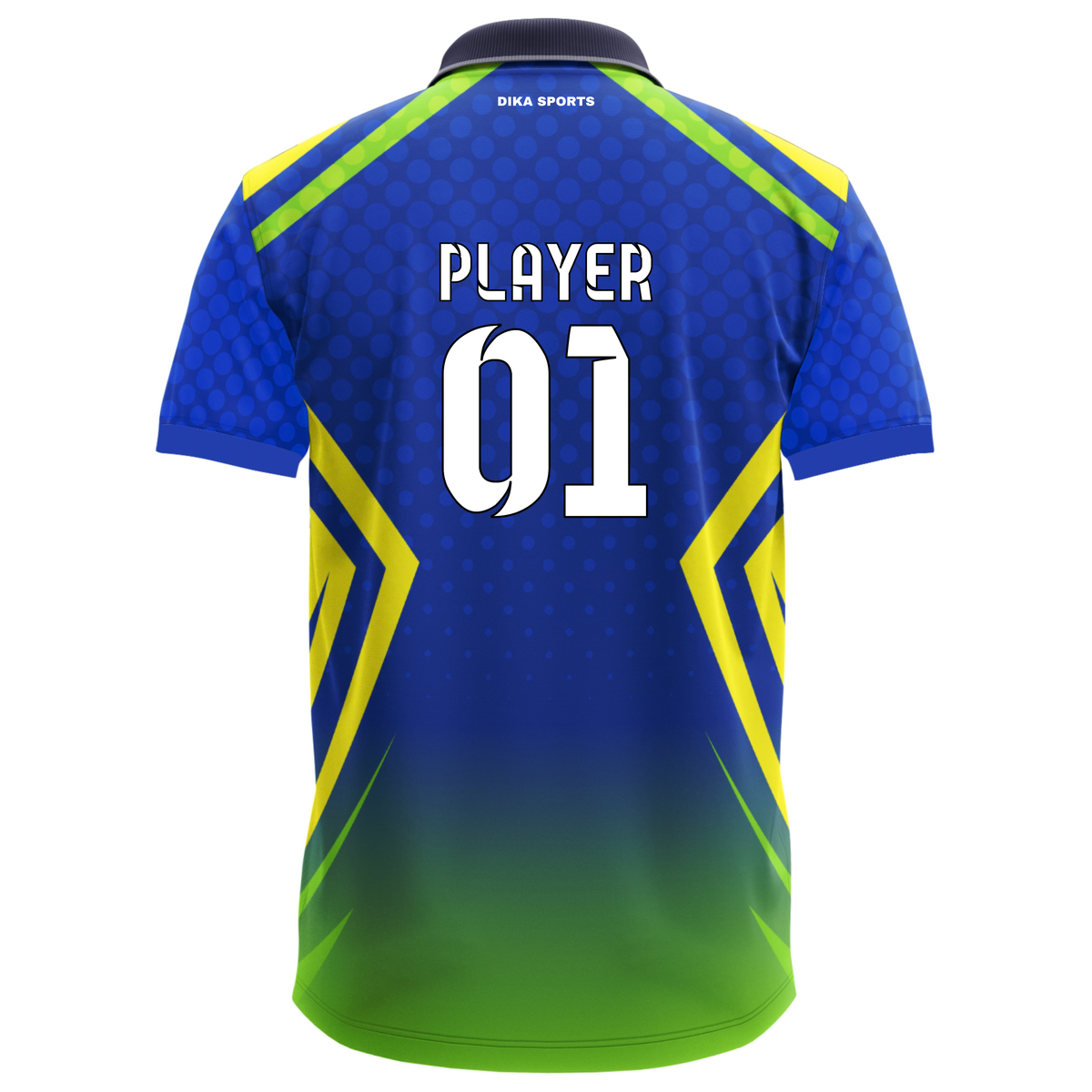 Dika Sports Custom Cricket T-Shirt for Adults | Collar Neck Cricket Jersey | Cricket Jersey with Name | Quick-Dry Breathable Sports Shirt