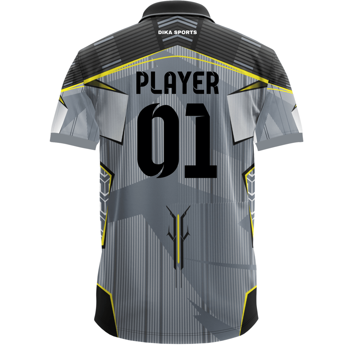 DIKA SPORTS Custom Fan Cricket Jersey with Collar Neck, Name Printing and Personalized Team Name & Number with attaractive print