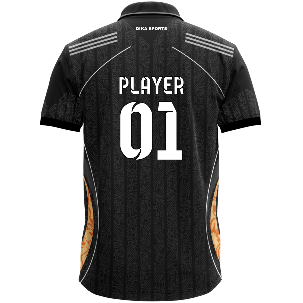 Dika Sports Cricket Jersey Large Size | Custom Team Jersey | Men's Cricket T-Shirt with Collar | Moisture Wicking Sportswear