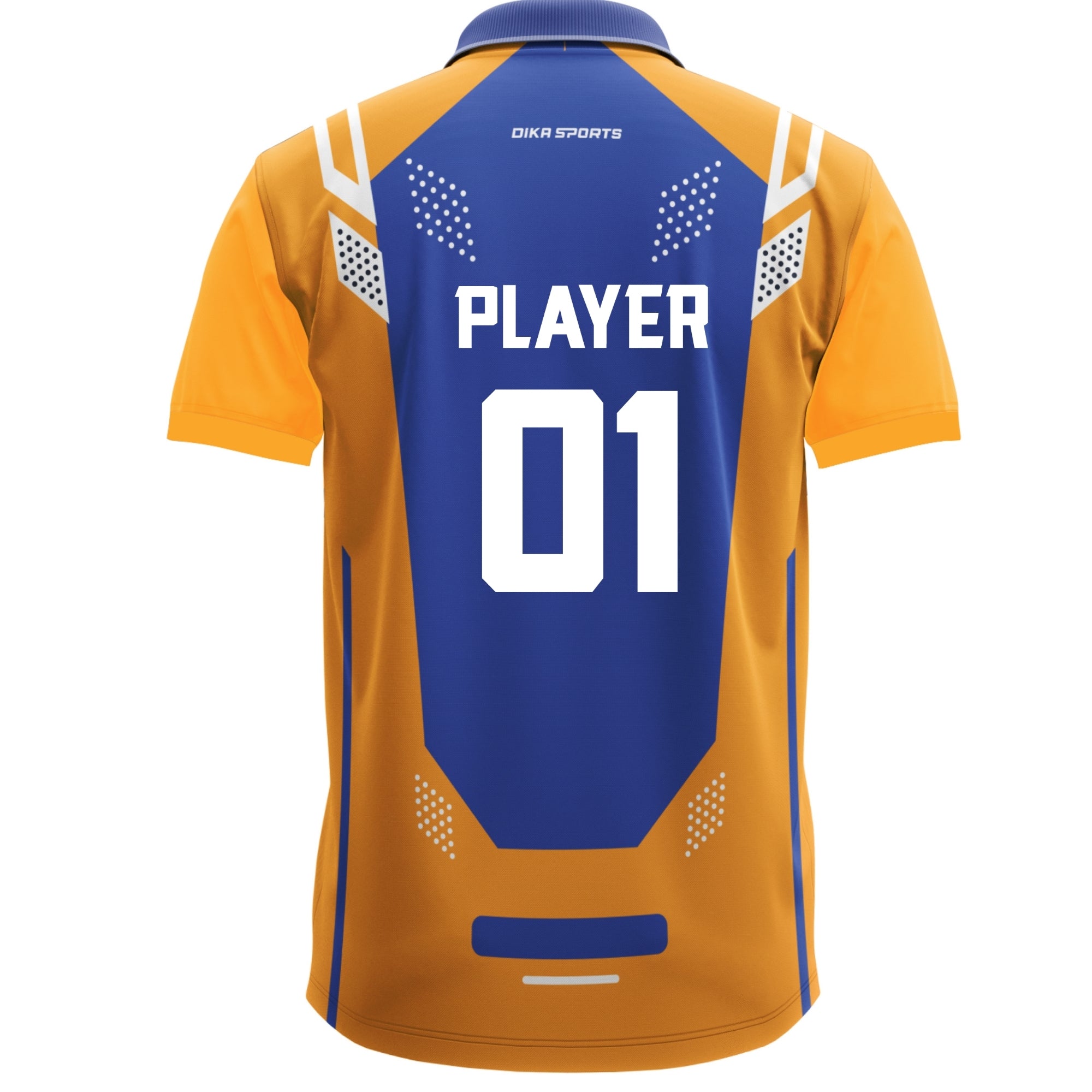 Dika Sports Cricket Jersey with Collar  Custom Name and Number Jersey Design