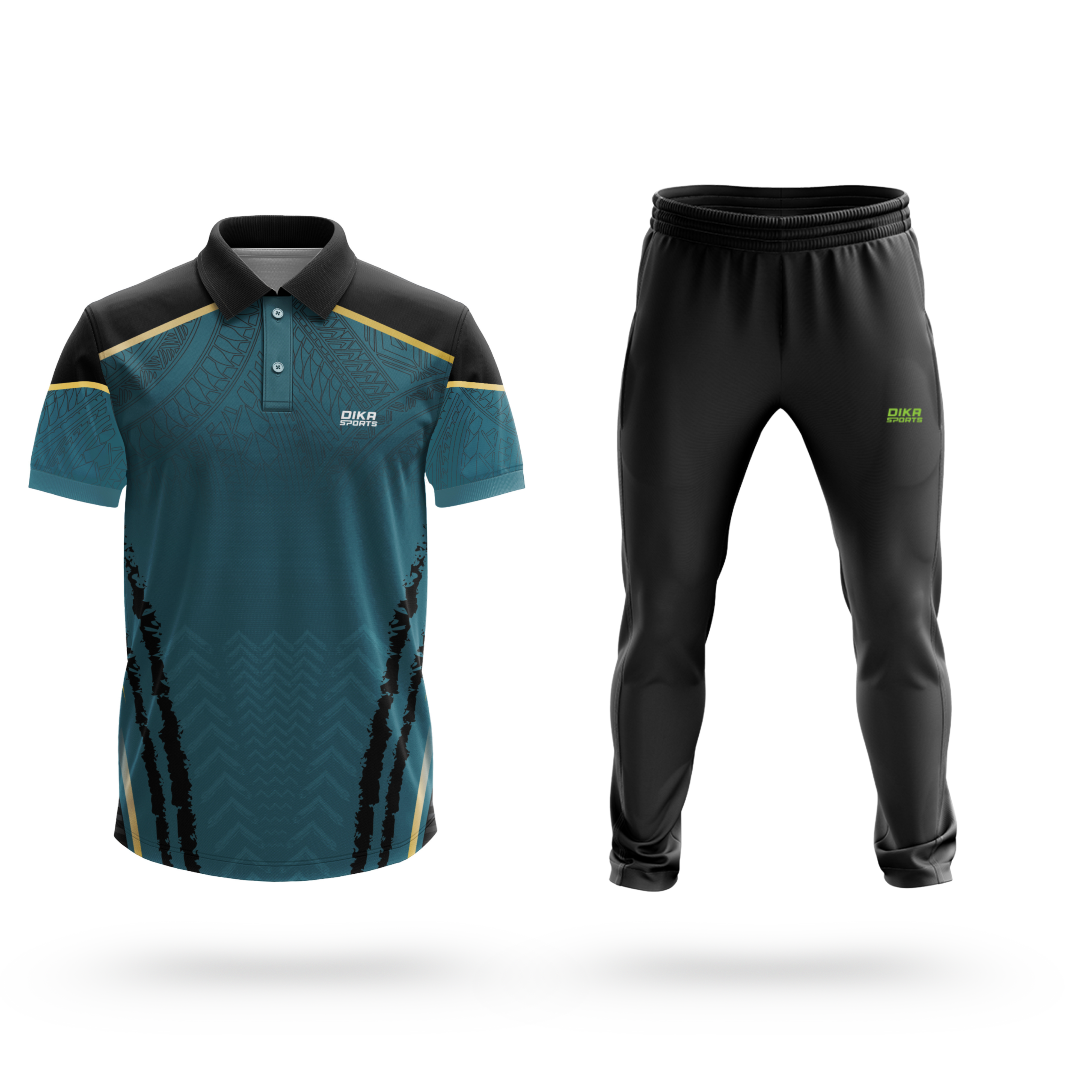 Dika Sports Customized jersey online Cricket t-shirt for adults cricket jersey for boys of 12-14sportswear men sports track pant - Pack of 2