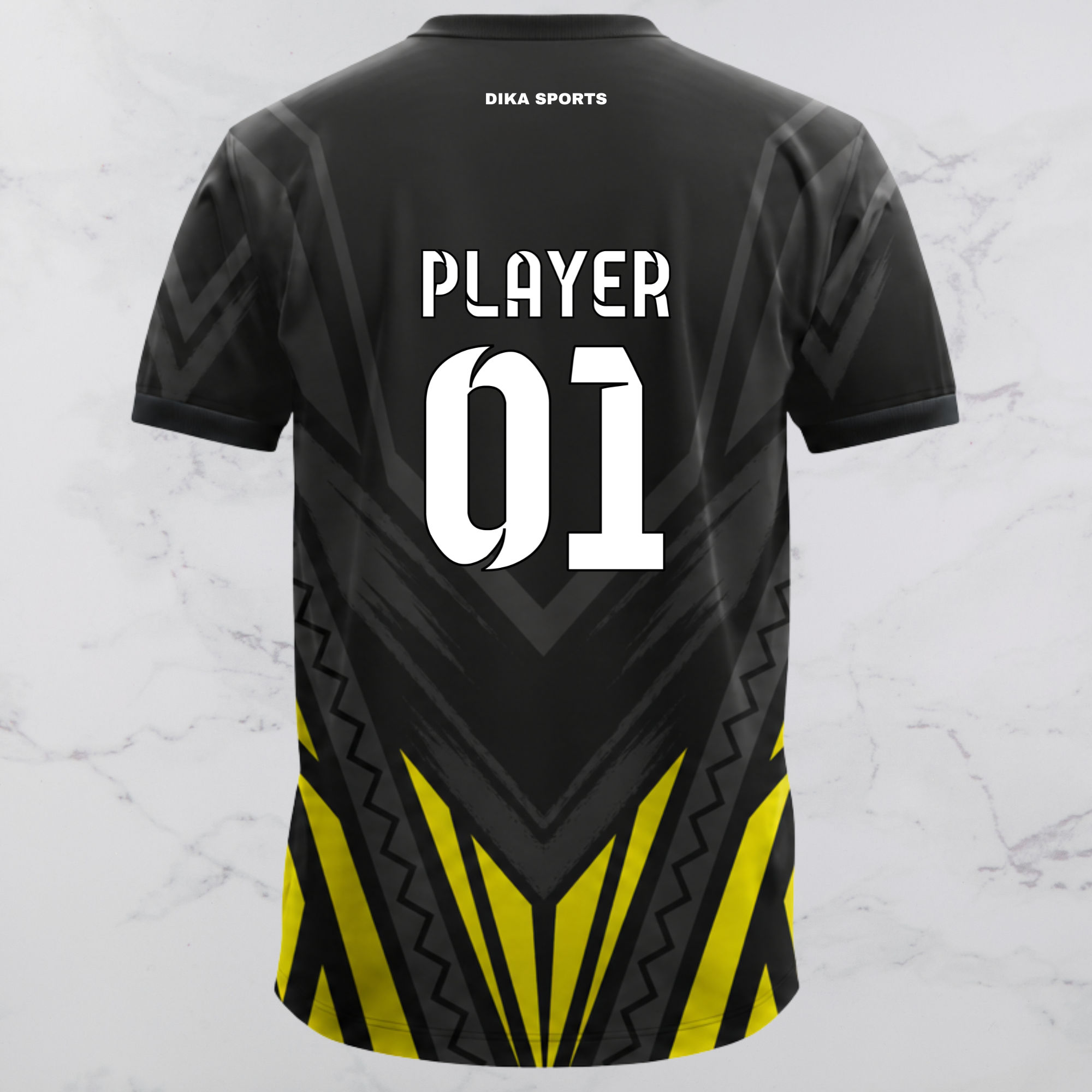 Dika Sports Customizable Round Neck Cricket T-Shirt for Men | Quick Dry Sports Jersey with Name & Team Colors