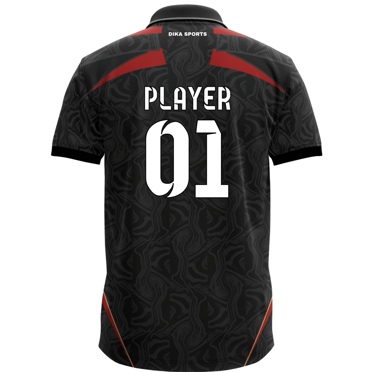 DIKA SPORTS Custom Cricket Jersey for Men – Collar Neck Polo Team Uniform