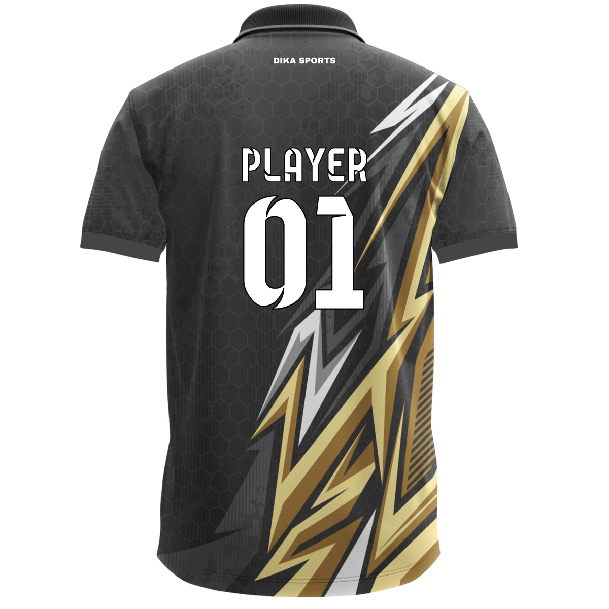Dika Sports Cricket Jersey with Name | Custom Printed Cricket Jersey | Cricket Jersey with Collar | Quick Dry Sports T-Shirt for Men