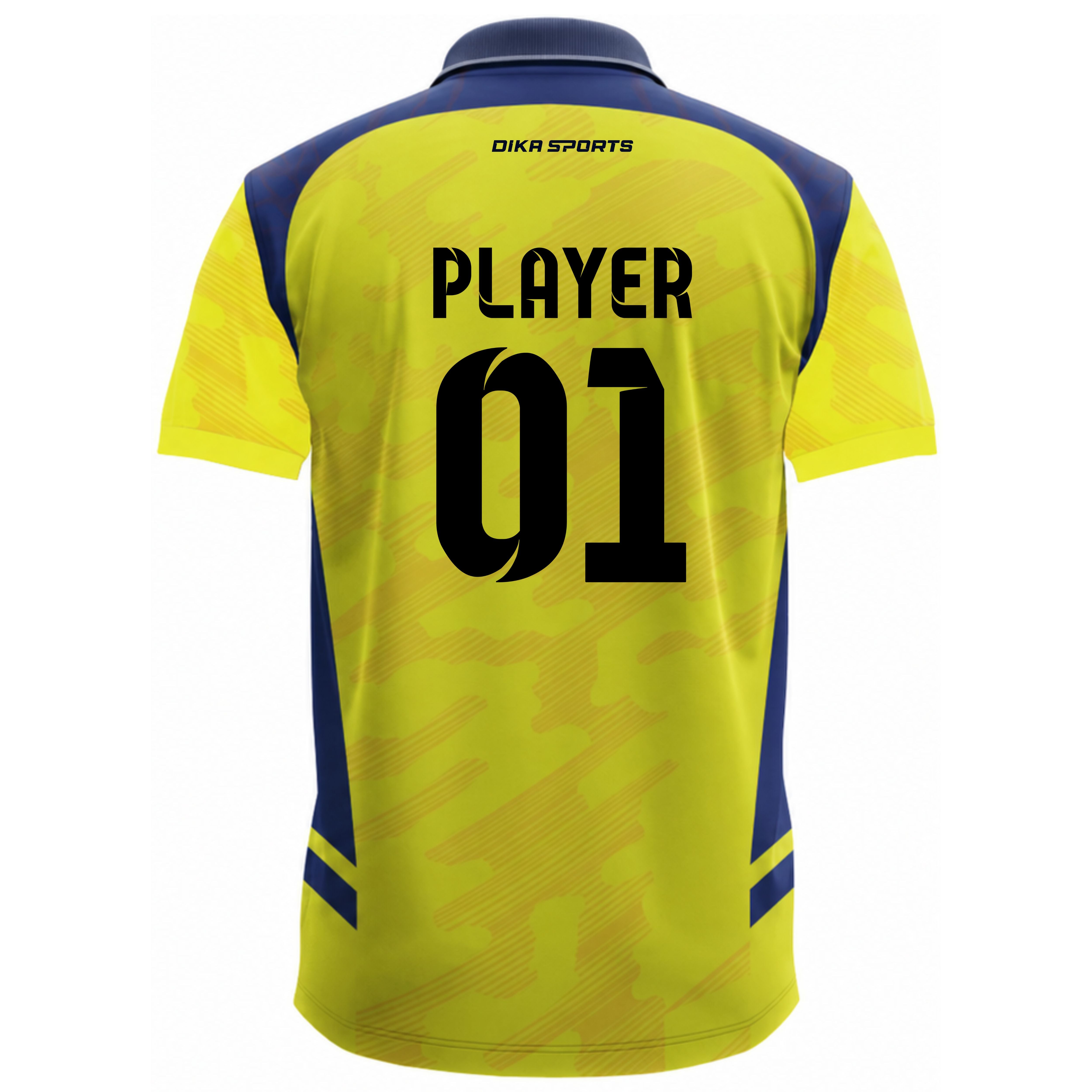 DIKA SPORTS T Shirt for Men Collar Neck  Sport T-Shirt  Sports Wear for Men Cricket Jersey Style