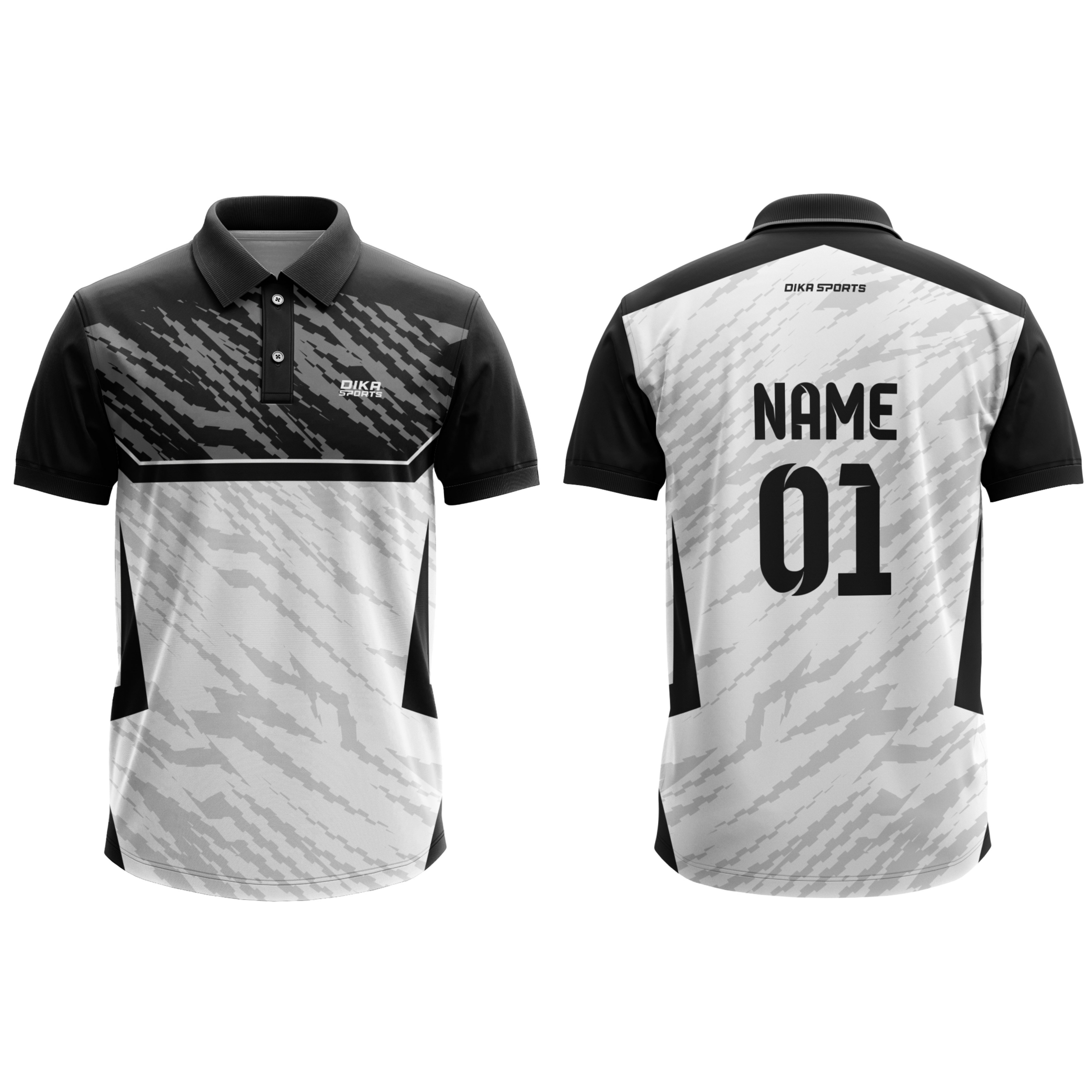Customised Cricket Name Number Jersey Tshirt White