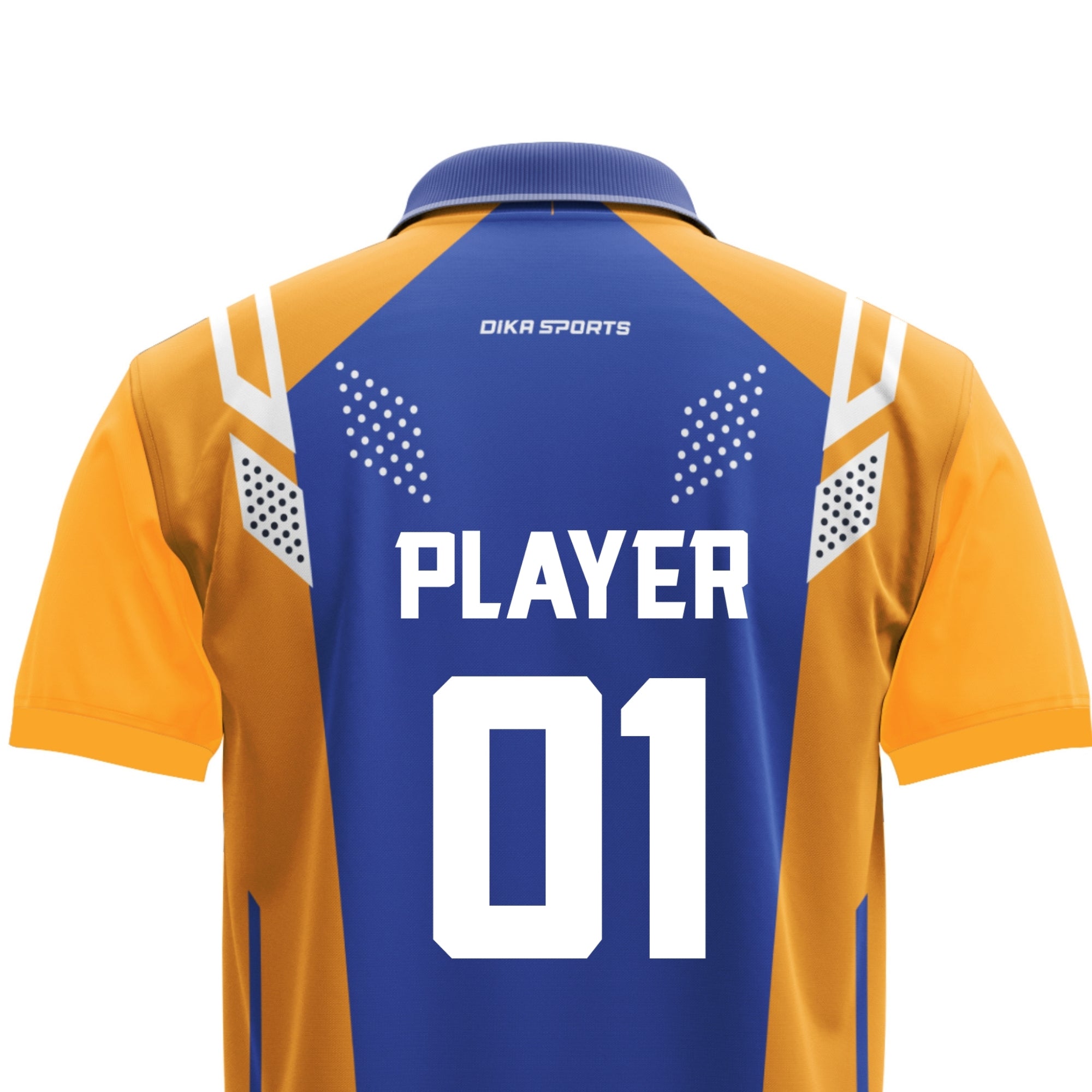 Dika Sports Cricket Jersey with Collar  Custom Name and Number Jersey Design