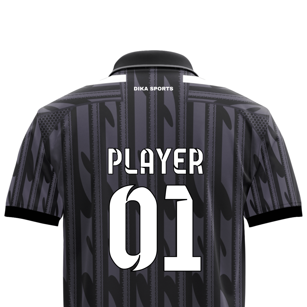 Custom Dika Sports Cricket Tournament Jersey with Polo Black Collar Team Name Logo and Player Number Printing Good Quality Jersey