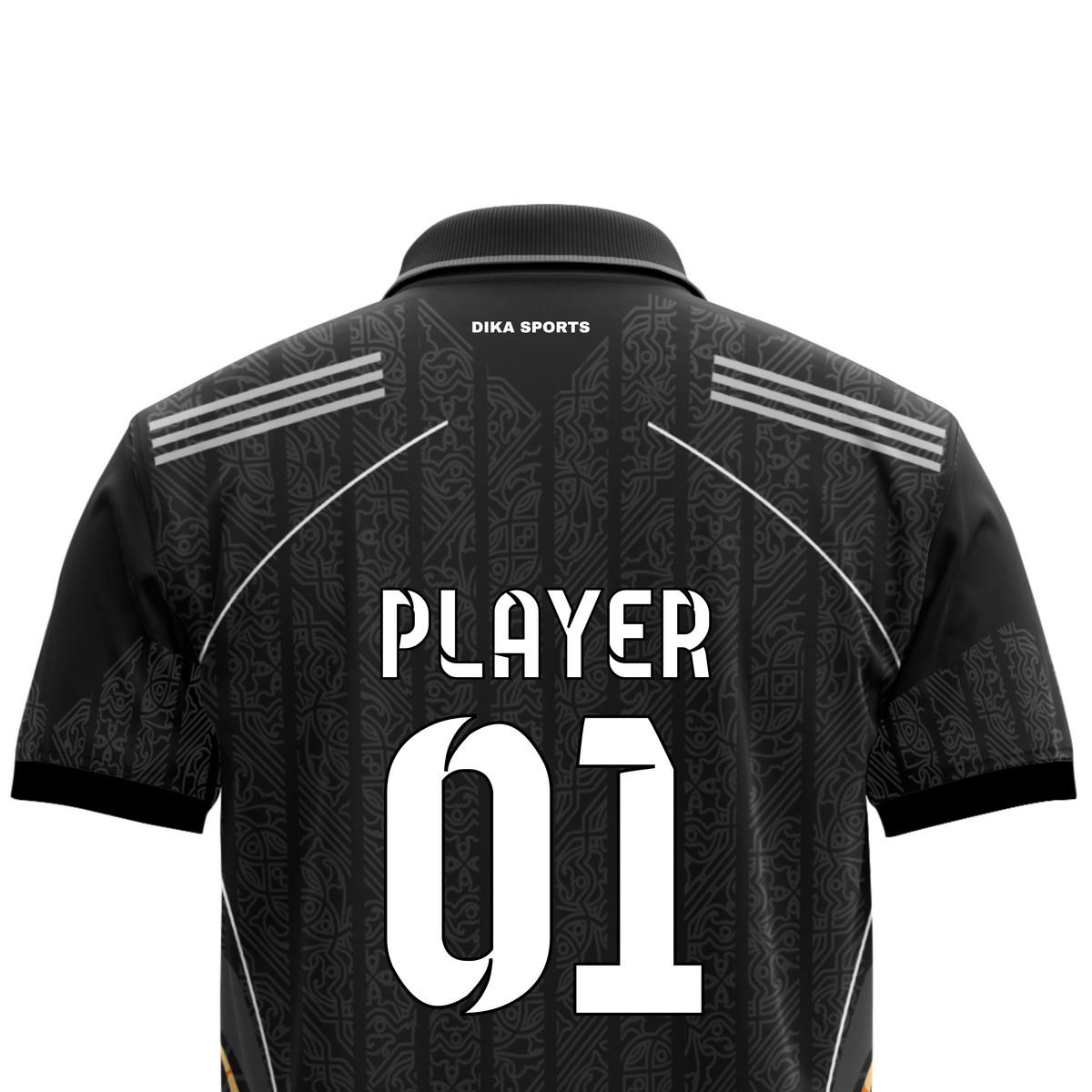 Dika Sports Cricket Jersey Large Size | Custom Team Jersey | Men's Cricket T-Shirt with Collar | Moisture Wicking Sportswear