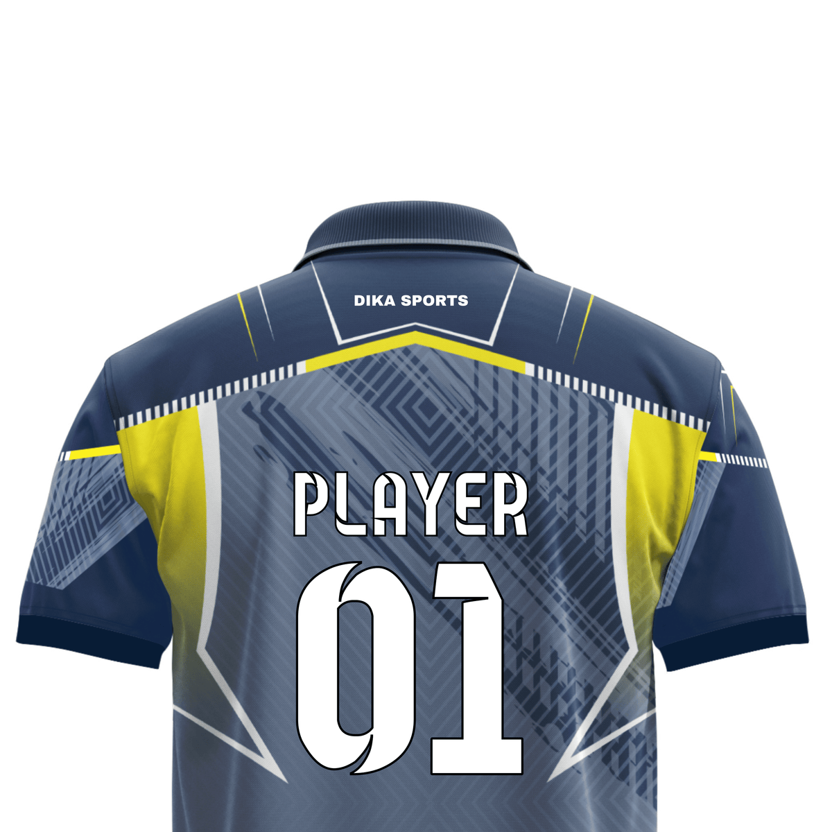 Dika Sports Large Size Cricket Jersey for Men with Custom Name Printing and Vibrant Look